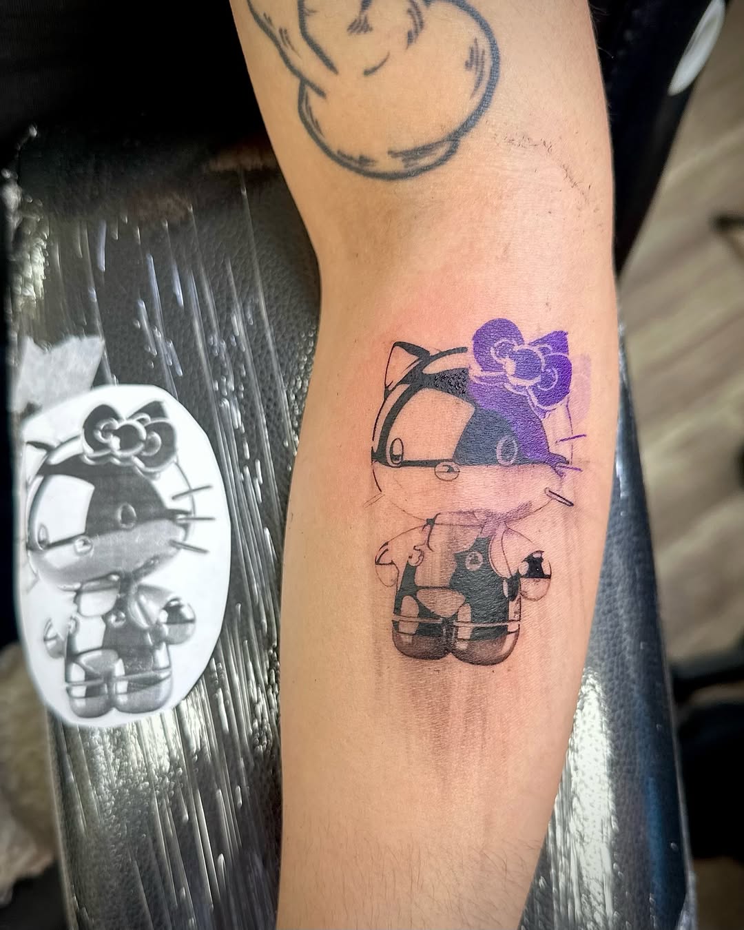 Tattoo by @emilytat222 — anime, black_and_grey