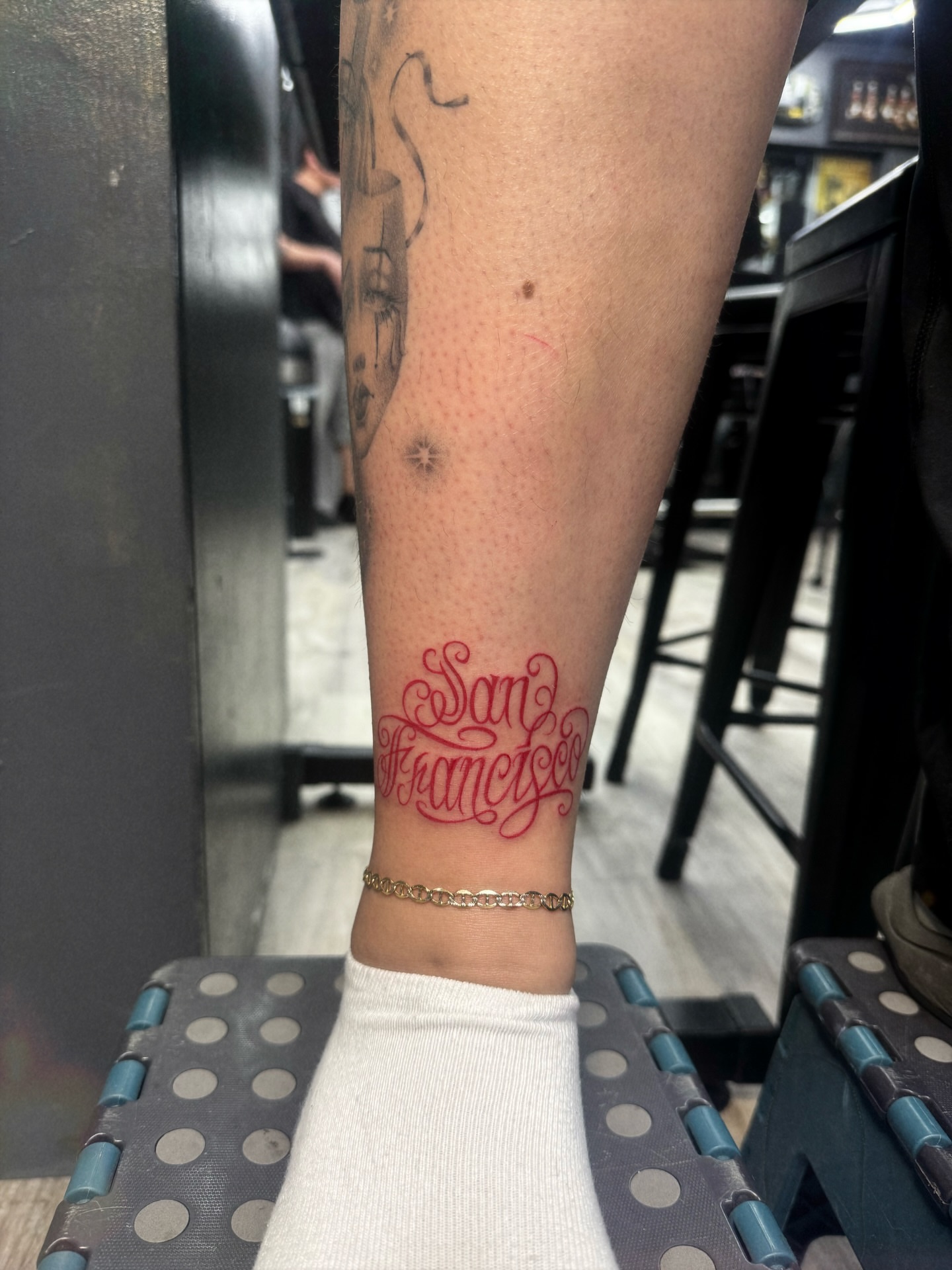 San Francisco lettering script tattoo on the forearm by 🕸️EC🥷🏼🌁🇲🇽🕸️