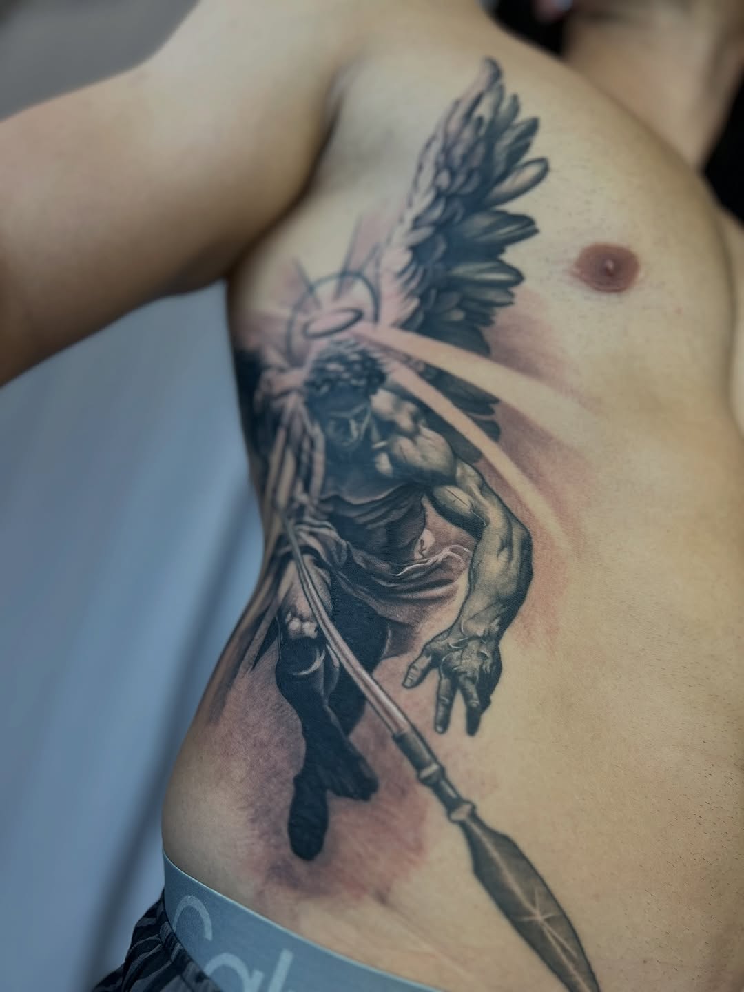 Tattoo by @apologies_tattoo_studios — realism, black_and_grey