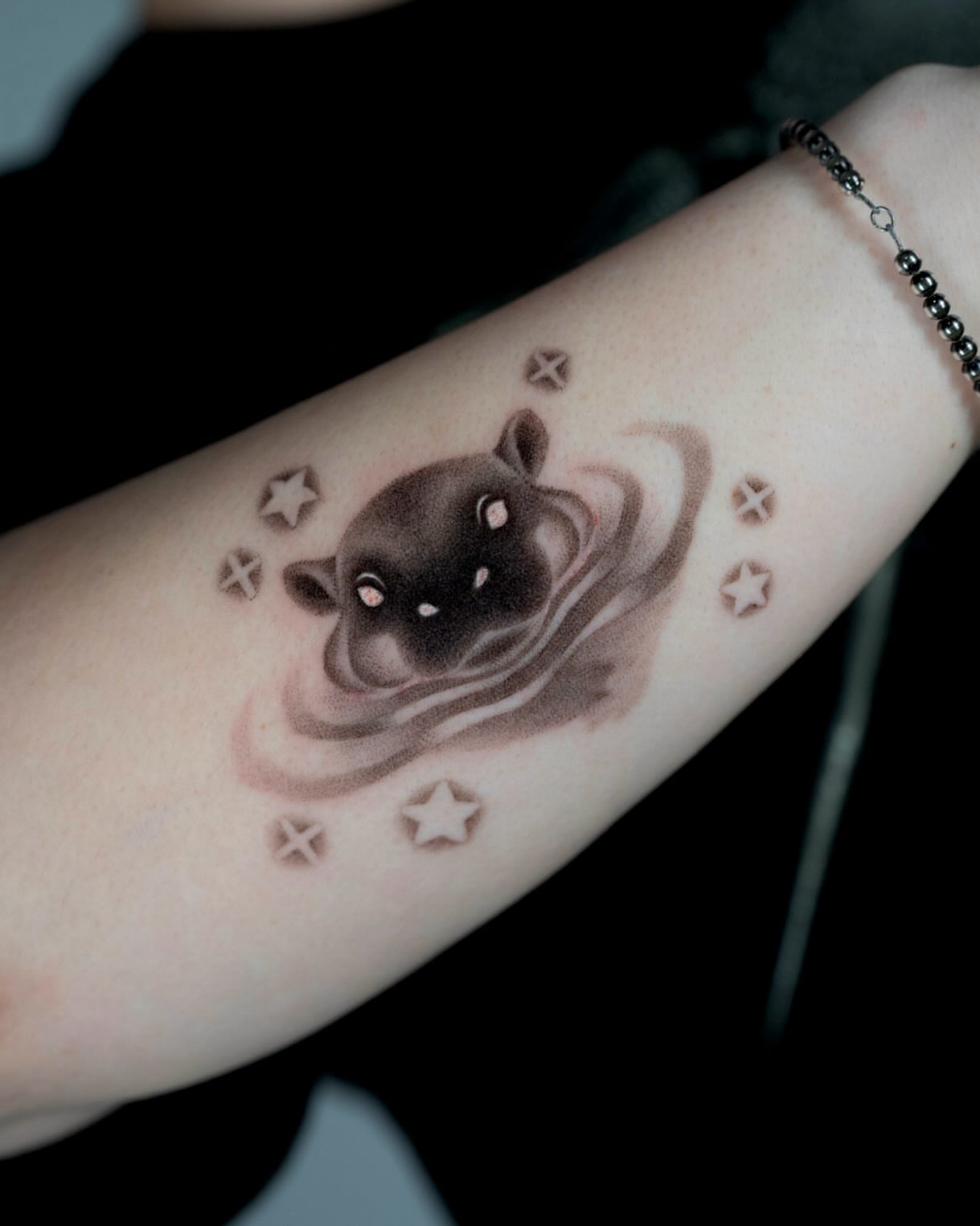 Tattoo by @toki.tattoos — black_and_grey