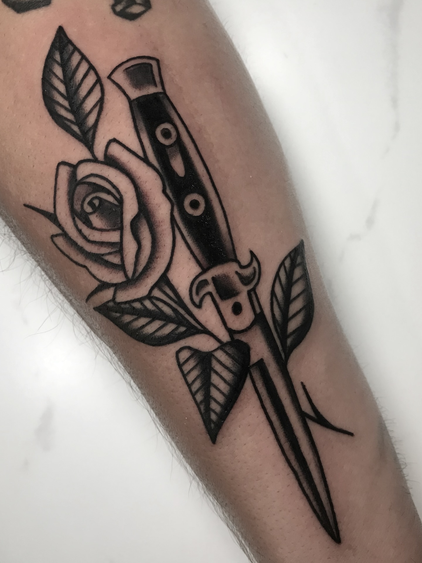 Tattoo by @angelwesttattoo — american_traditional, black_and_grey