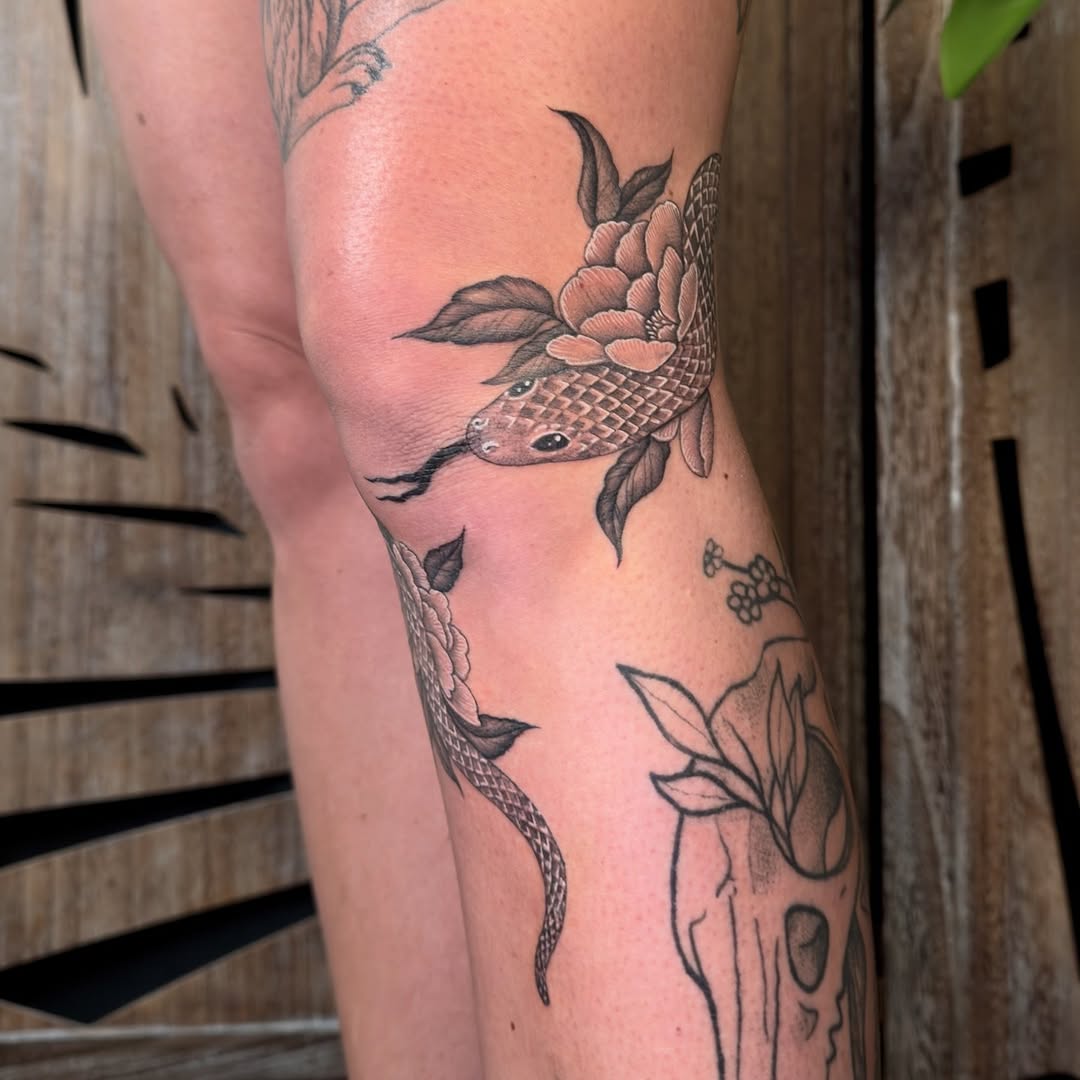 Tattoo by @carmensdarkgallery — black_and_grey, realism