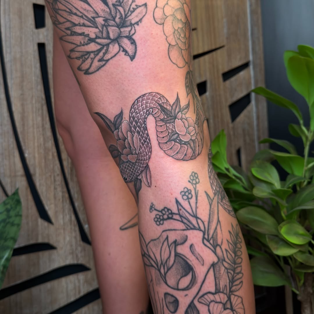 Tattoo by @carmensdarkgallery — black_and_grey, realism