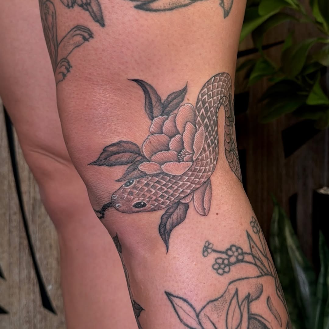 Tattoo by @carmensdarkgallery — black_and_grey, realism