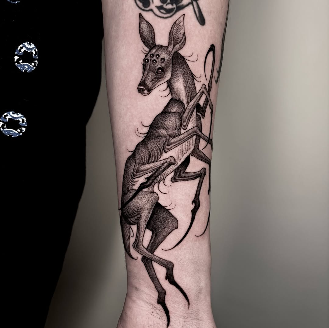 Tattoo by @crvbcore — dark_realism, dotwork