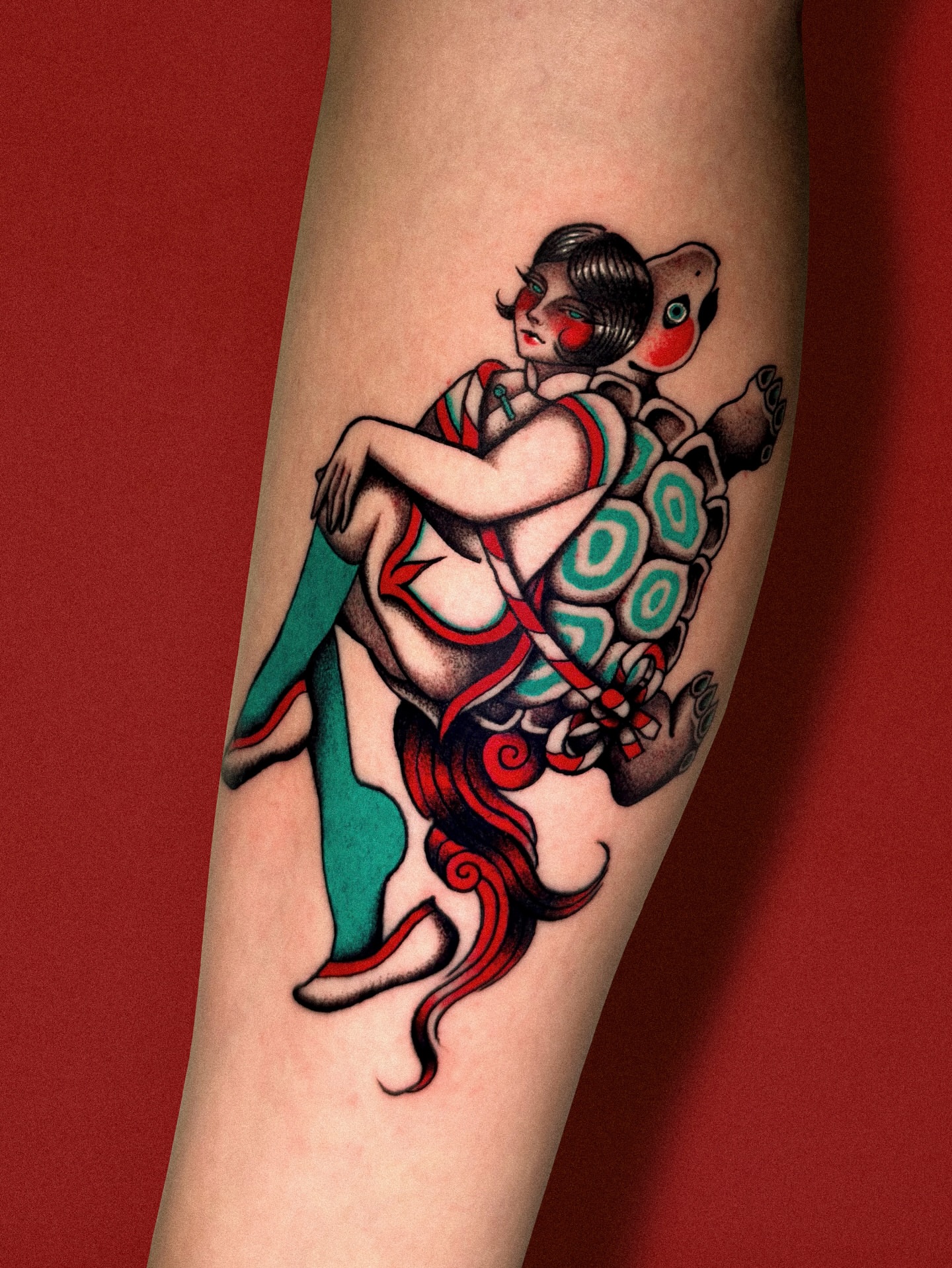 Tattoo by @dayninestattoo — american_traditional, illustrative