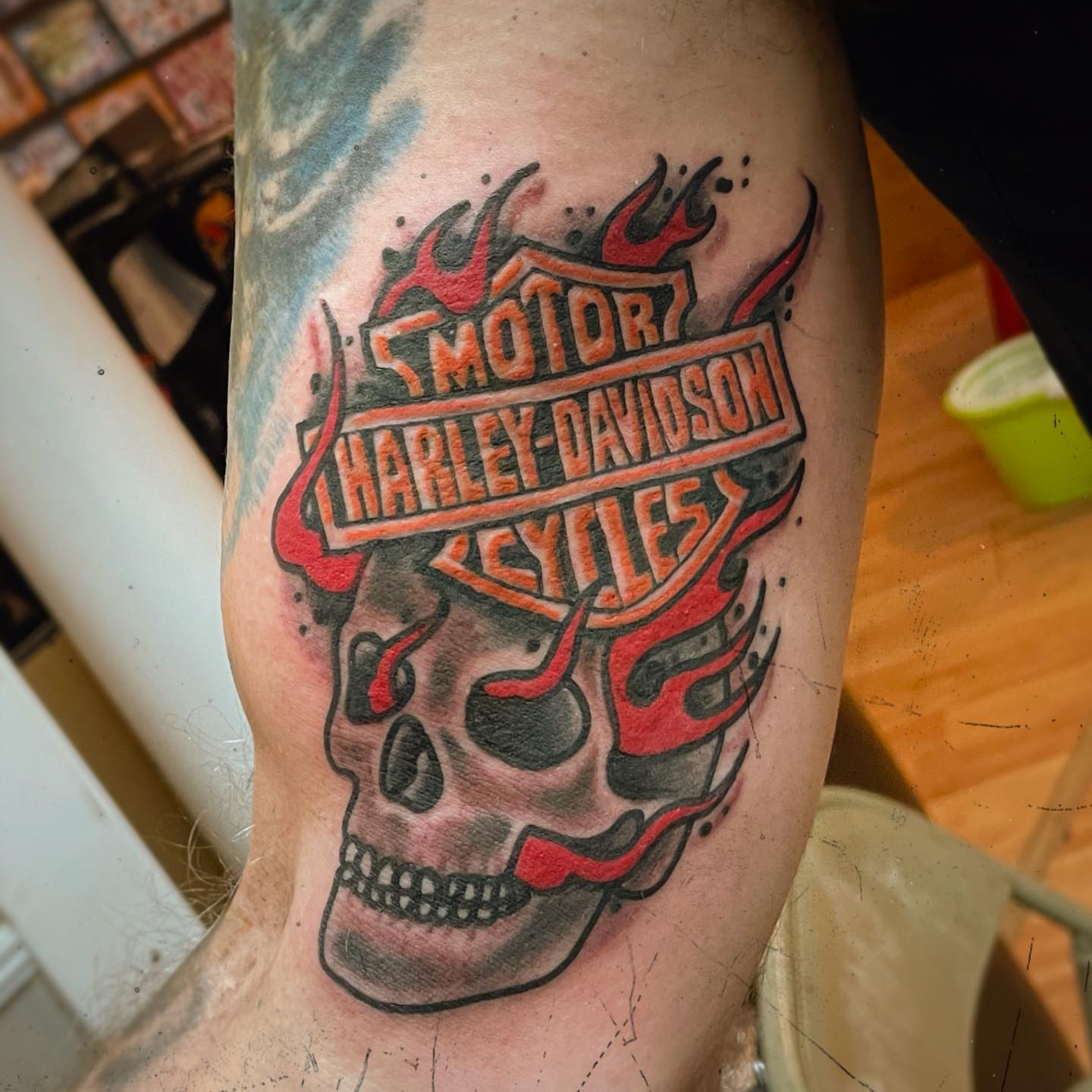 Tattoo by @neildaggers — american_traditional, dotwork