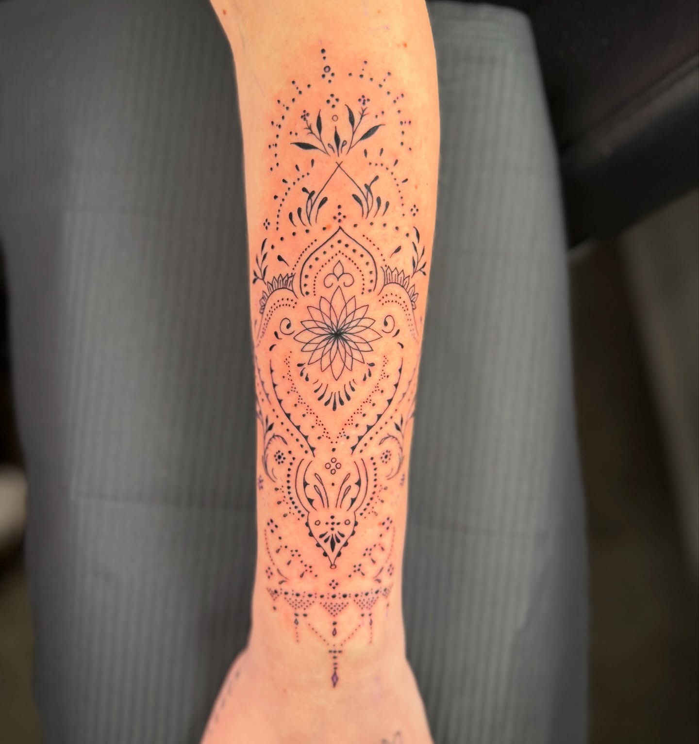 Tattoo by @artbytevin — dotwork, ornamental