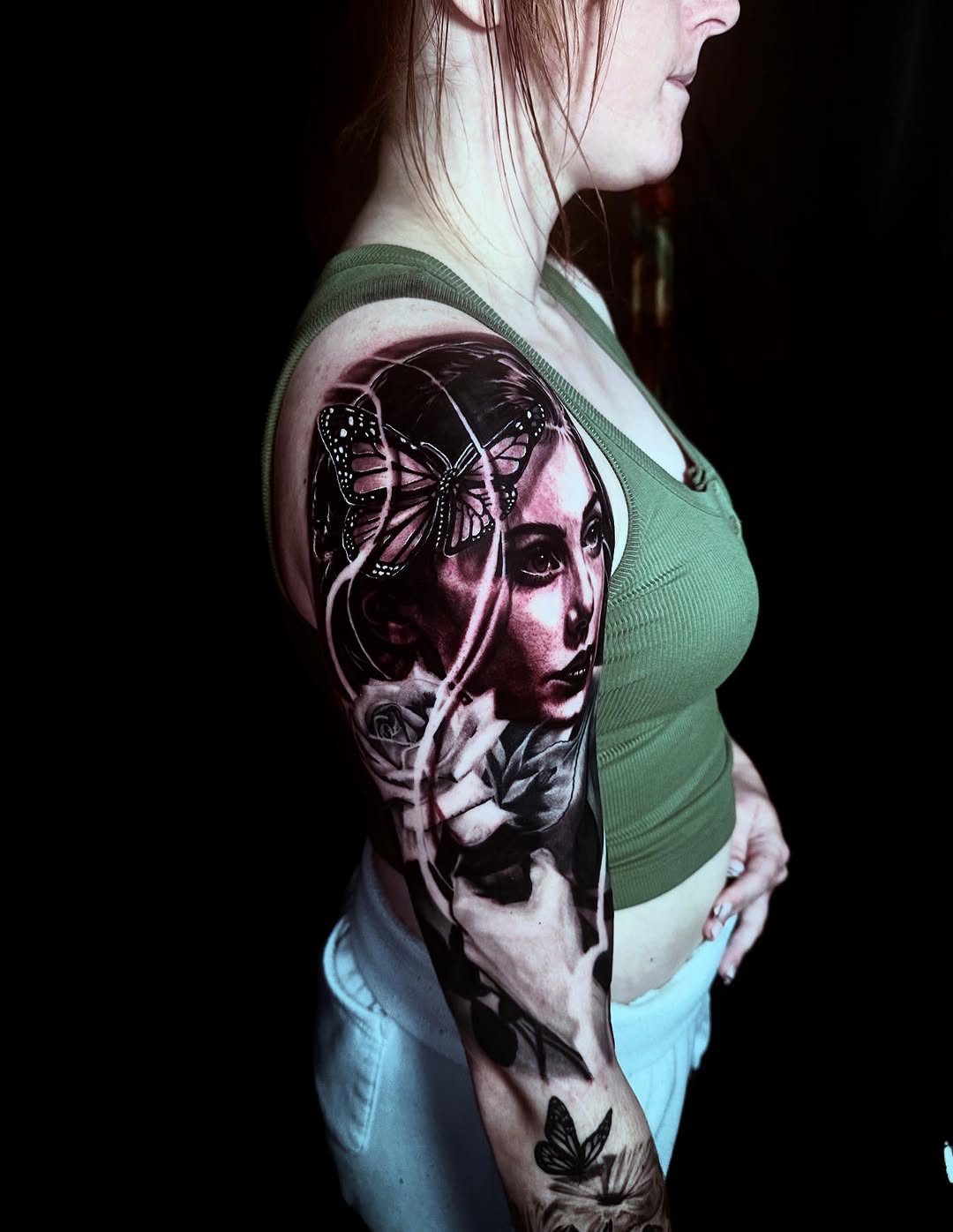 Tattoo by @daggerface_toon — realism, black_and_grey