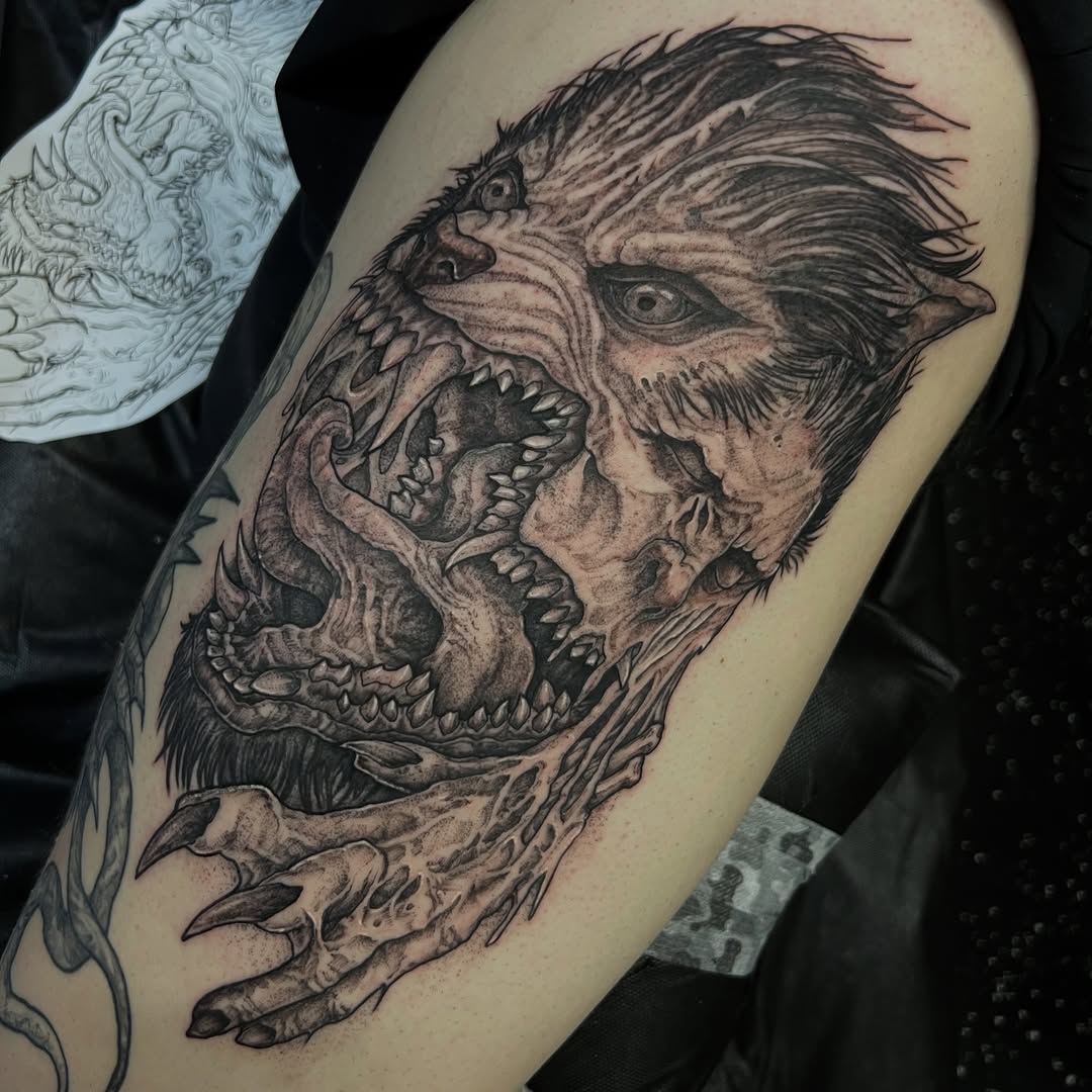 Tattoo by @kyleblacktattoos — realism, dark_realism