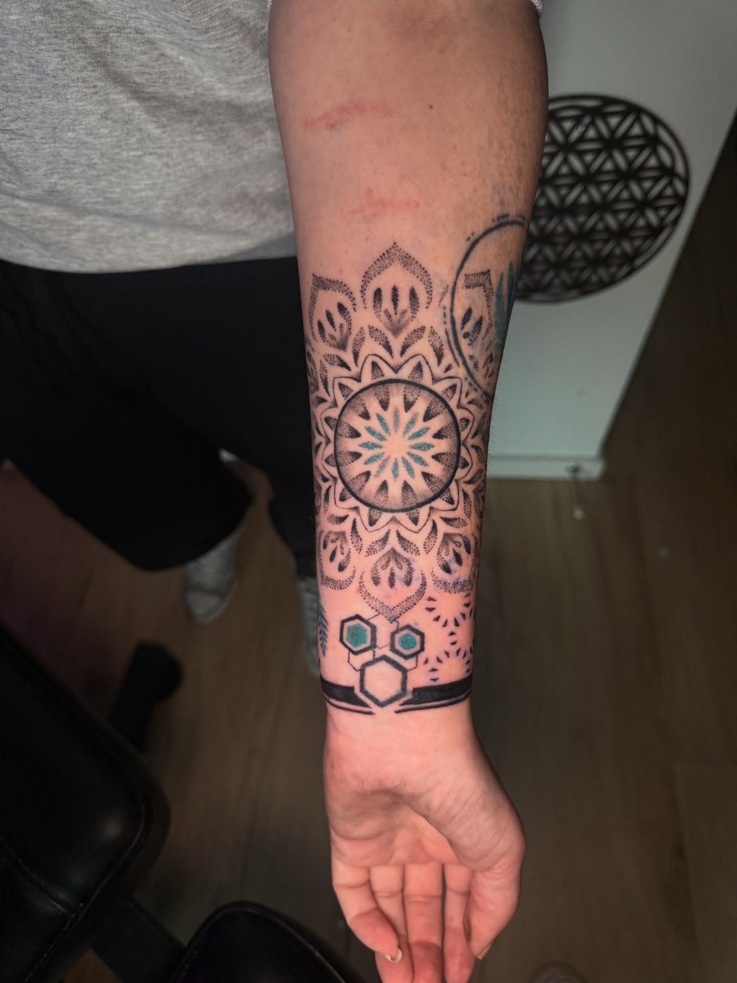 Tattoo by @pikashi_tattoos โ dotwork, geometric