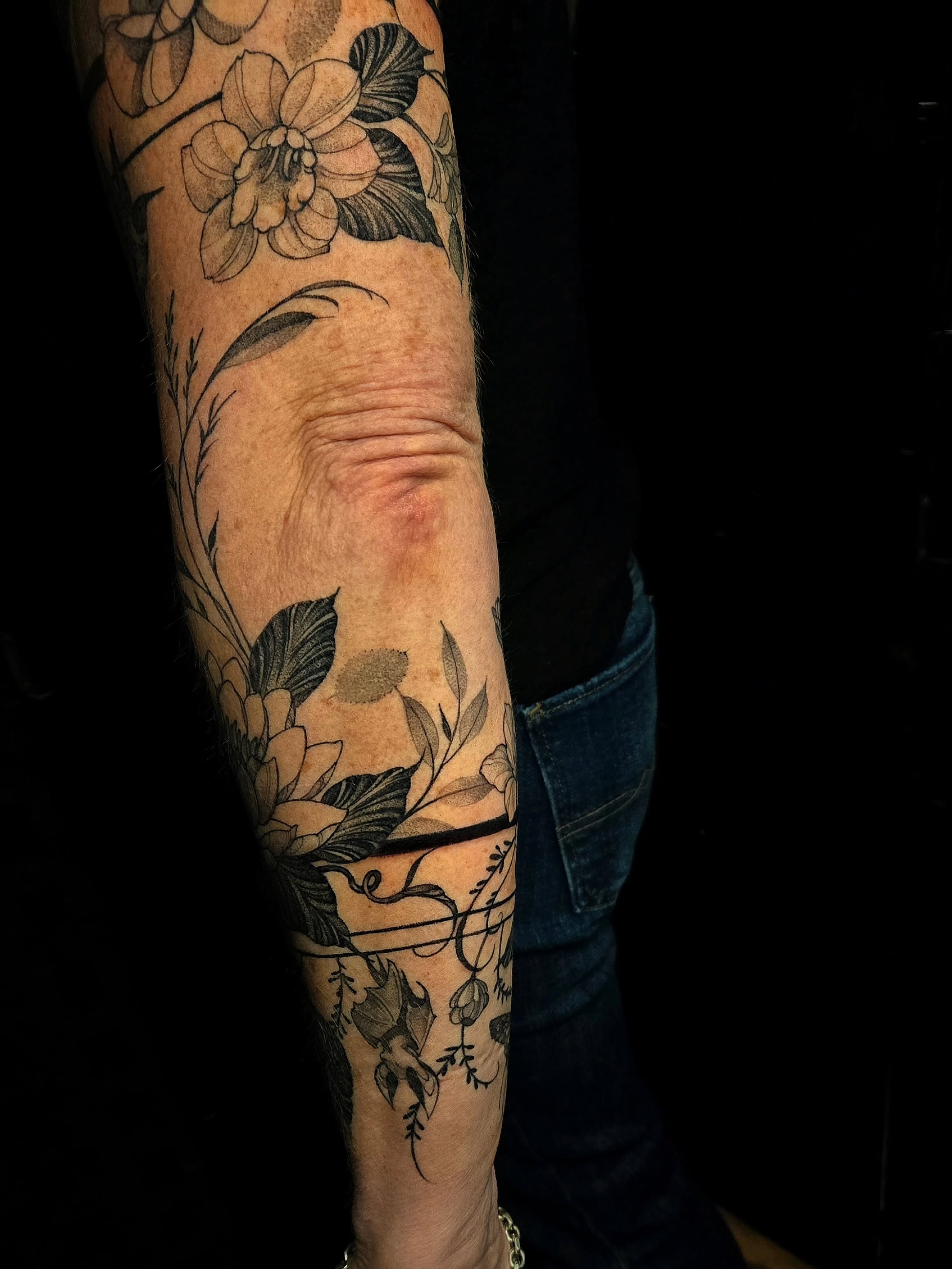 Tattoo by @glasswingtattoo — black_and_grey