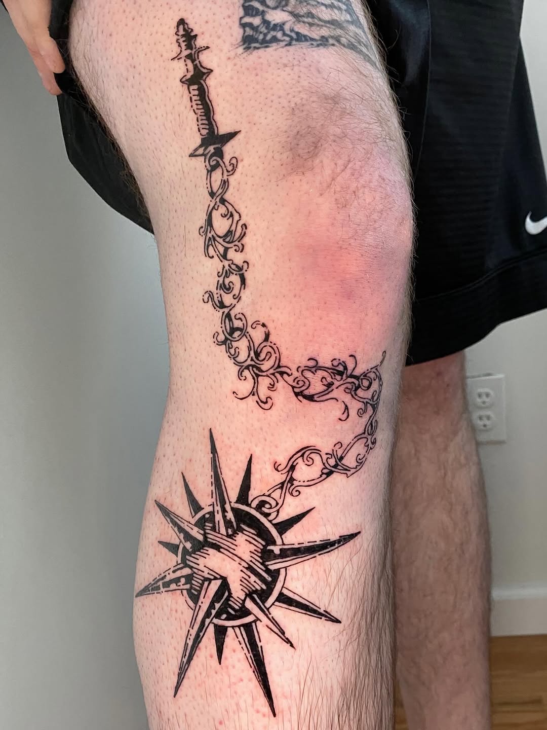 Tattoo by @woodniptat — blackwork, ornamental