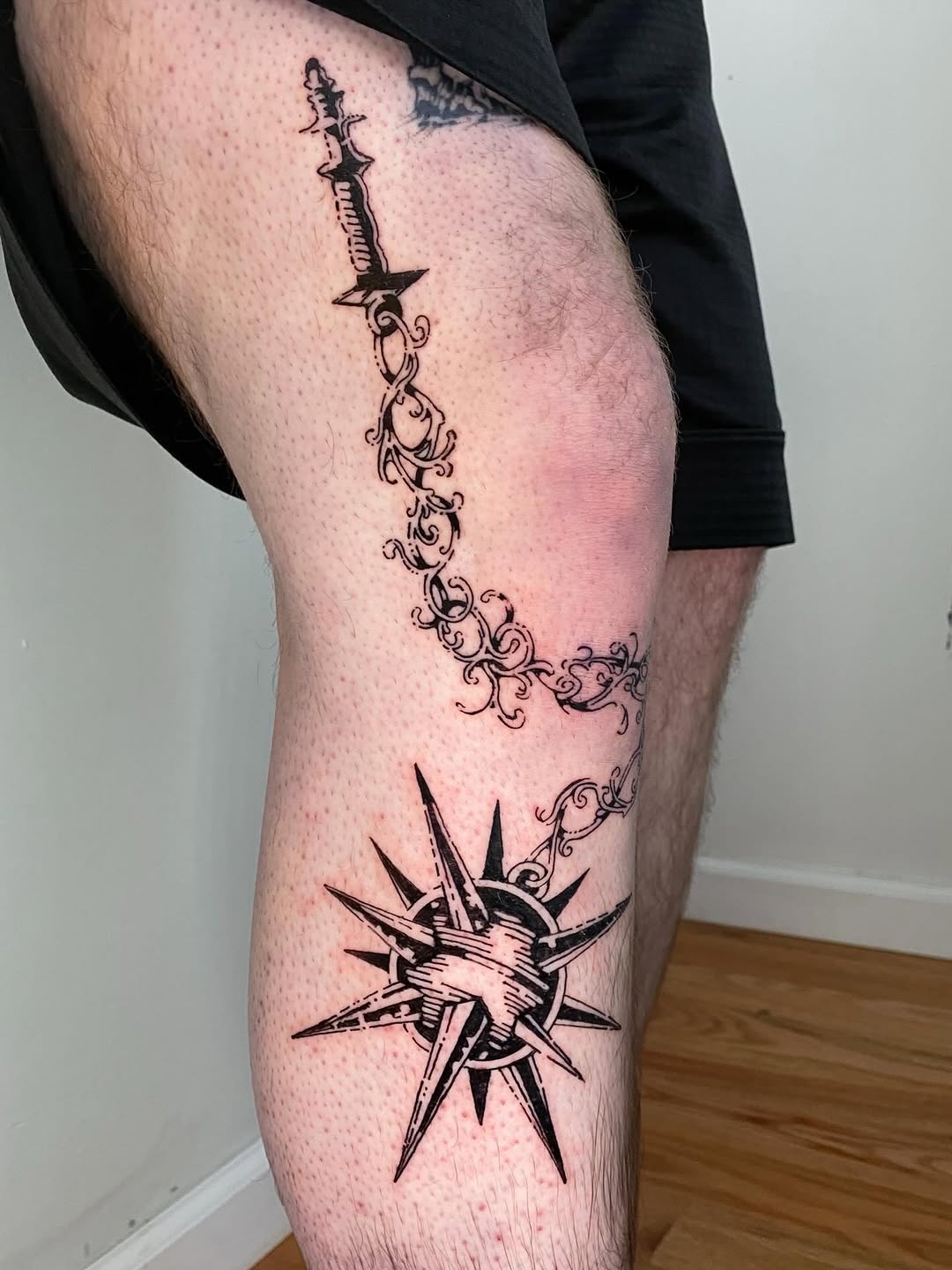 Tattoo by @woodniptat — blackwork, ornamental