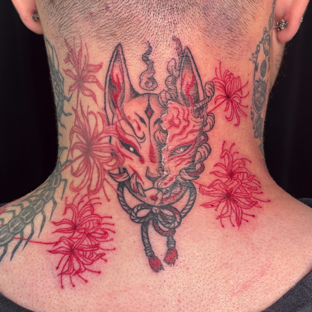 Tattoo by @khriss0301 — japanese_irezumi, dotwork