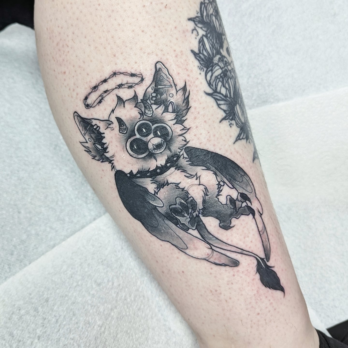 Tattoo by @the.craftcoven — black_and_grey