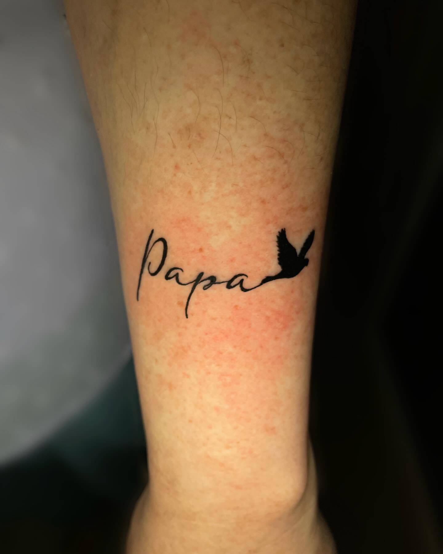 Tattoo by @dje.inks — lettering_script