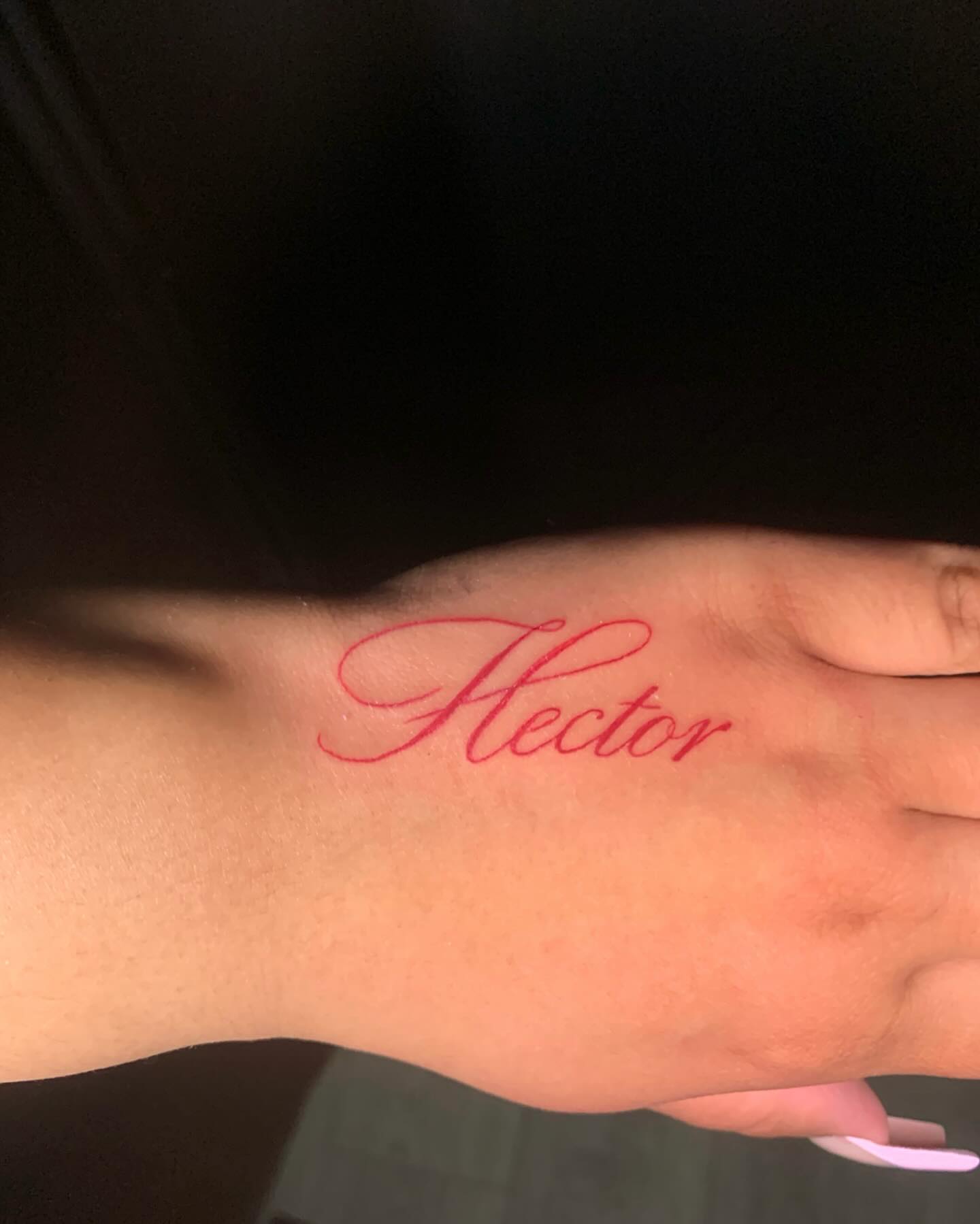 Tattoo by @dje.inks — lettering_script