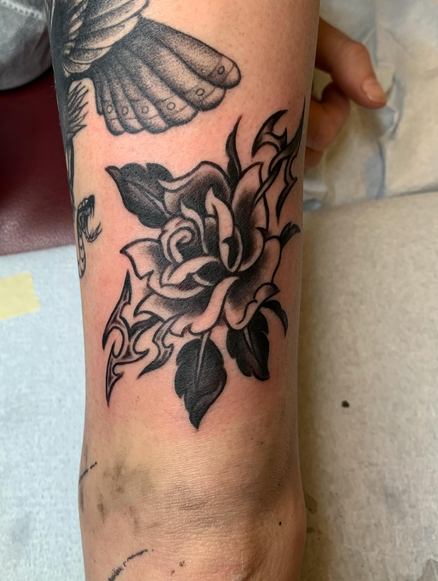 Tattoo by @beehemothtattoo โ black_and_grey