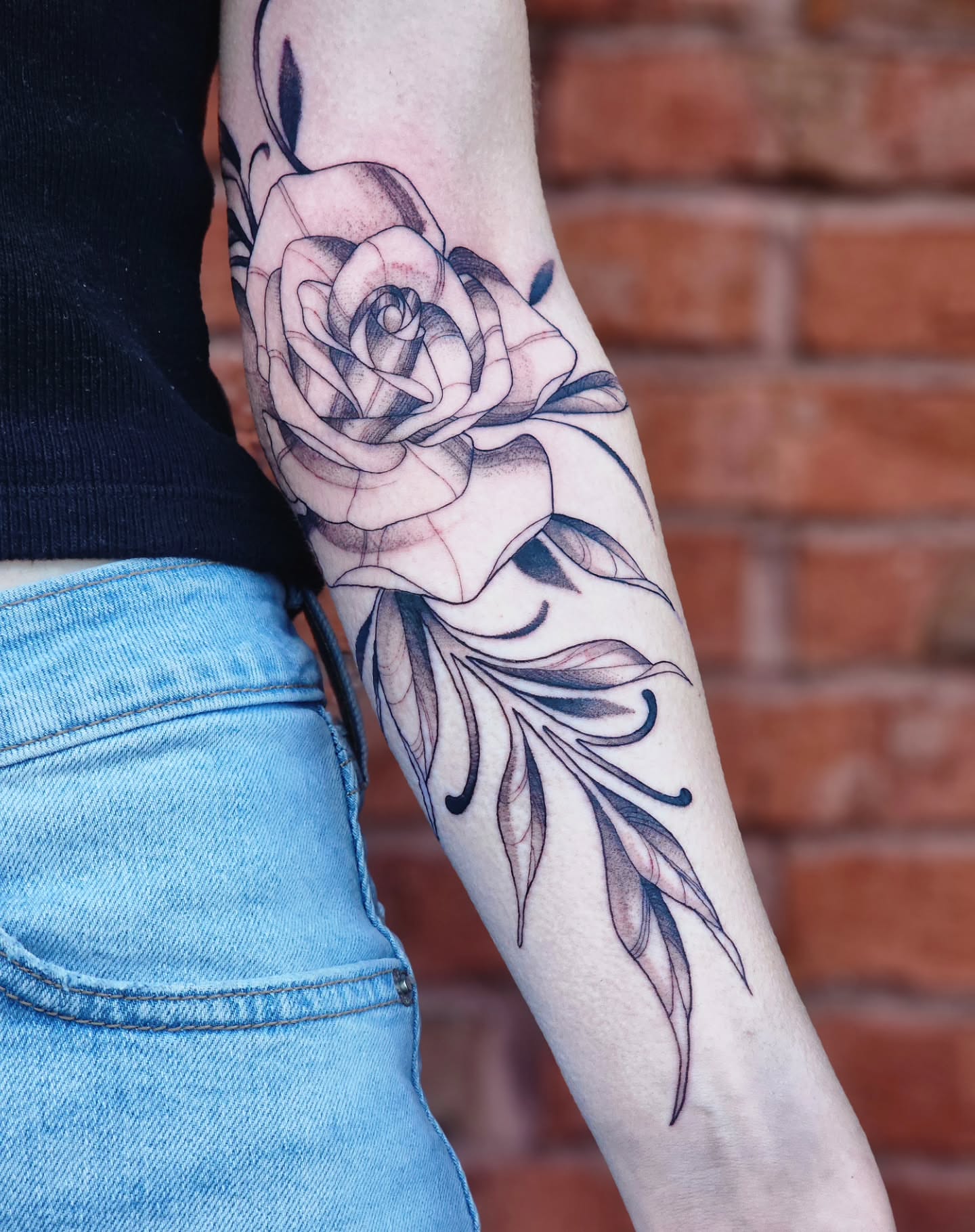 Tattoo by @mimmsytattoo — black_and_grey