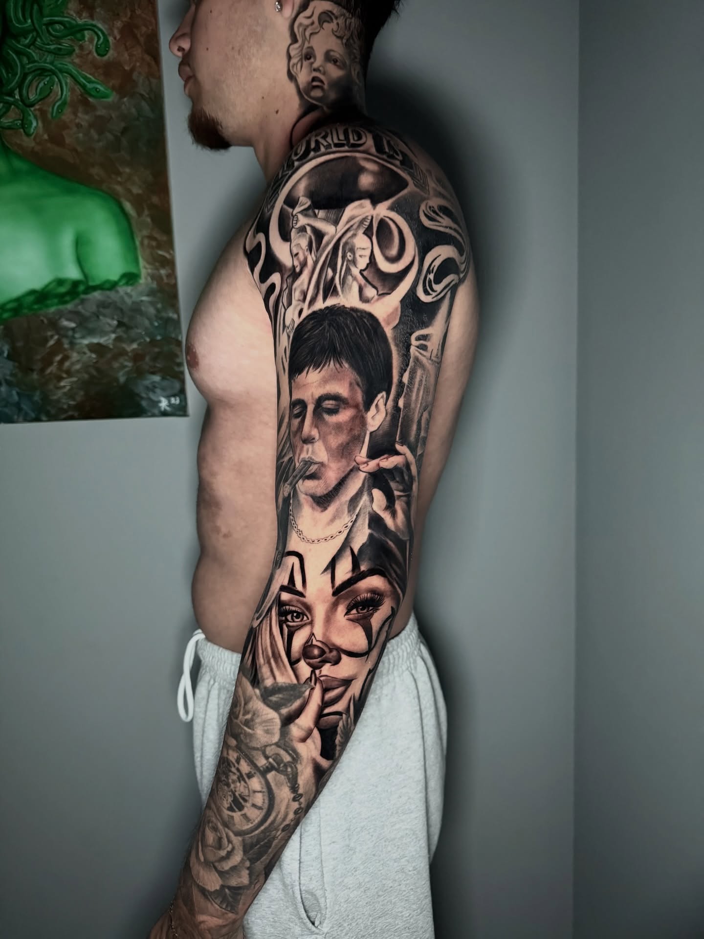 Tattoo by @shellzinkz — realism, black_and_grey