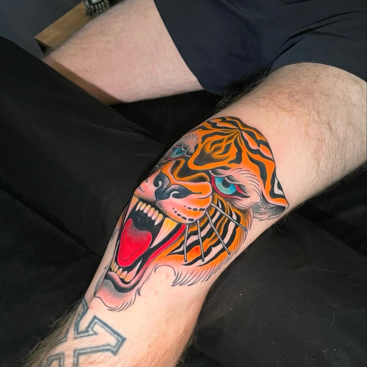 Tiger realism tattoo on the forearm by Ｊｉｍ Ｓｙｌｖｉａ