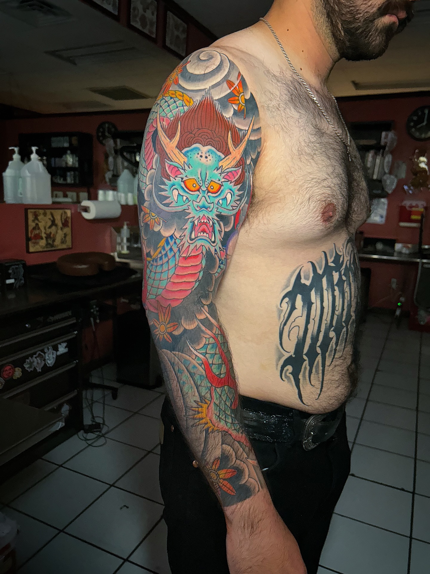 Tattoo by @lexrazor — american_traditional, dotwork