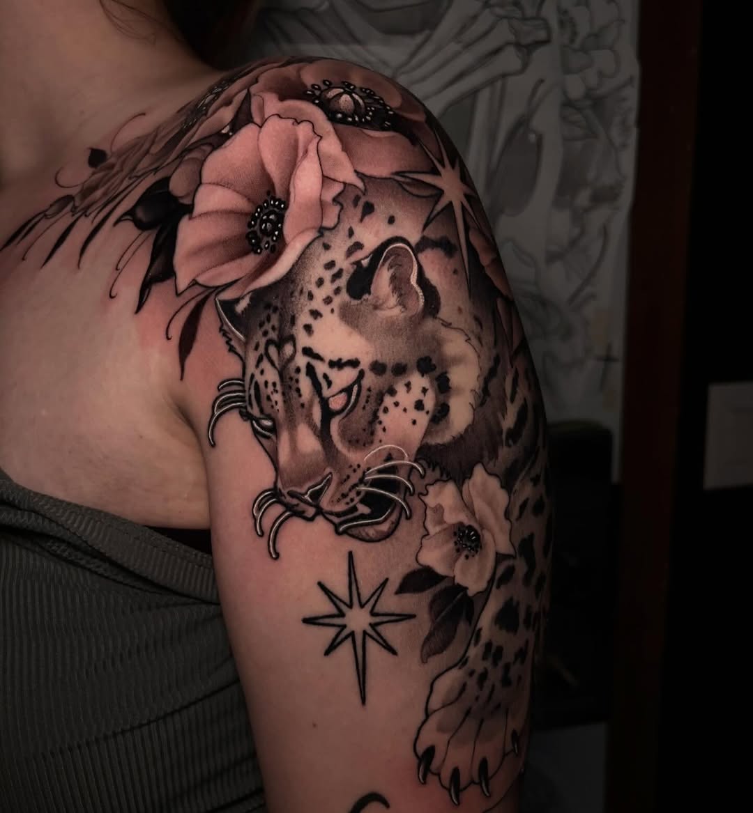 Tattoo by @taylorelizabethtattoos — realism, black_and_grey