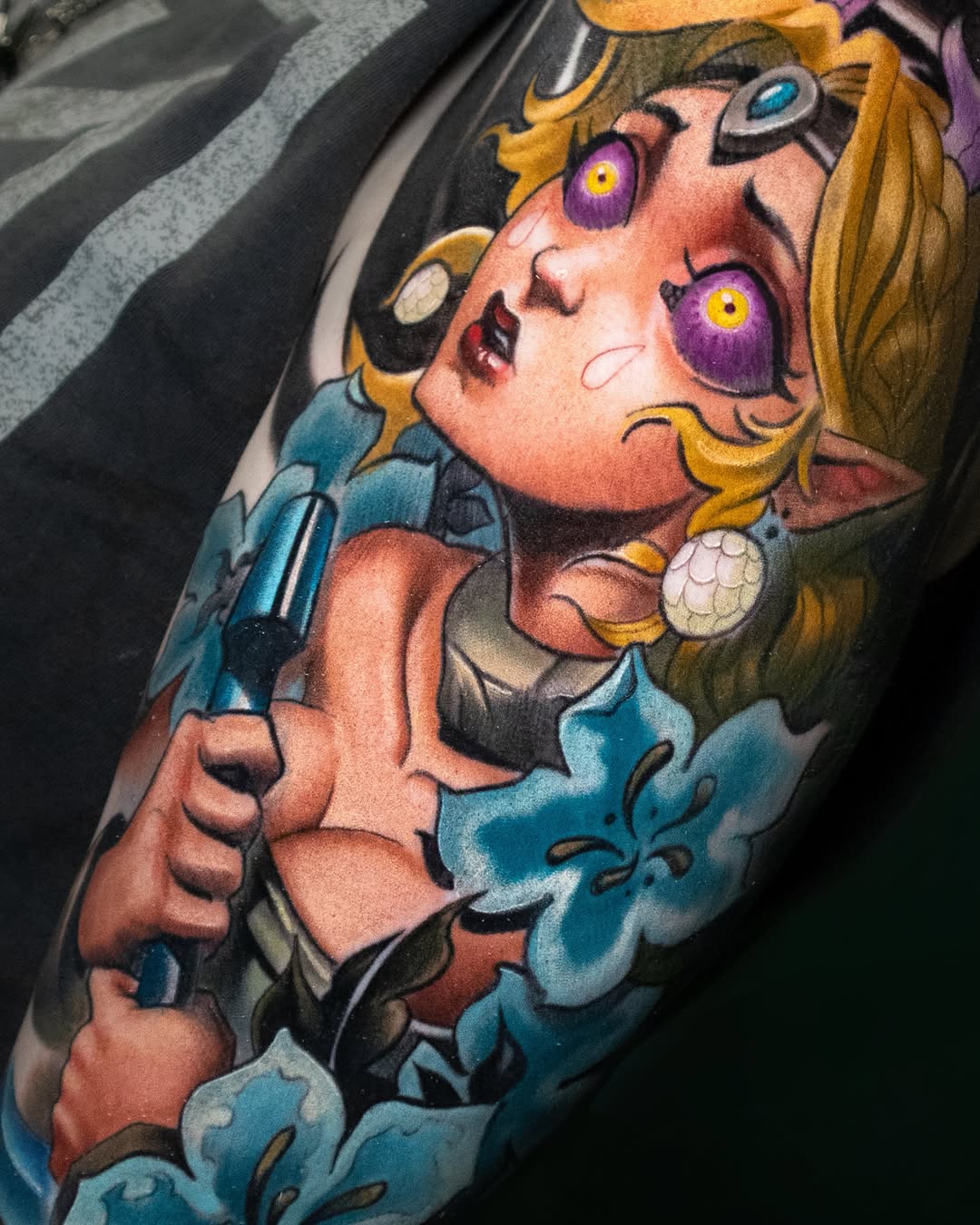 Tattoo by @levihiltontattoos — new_school, anime