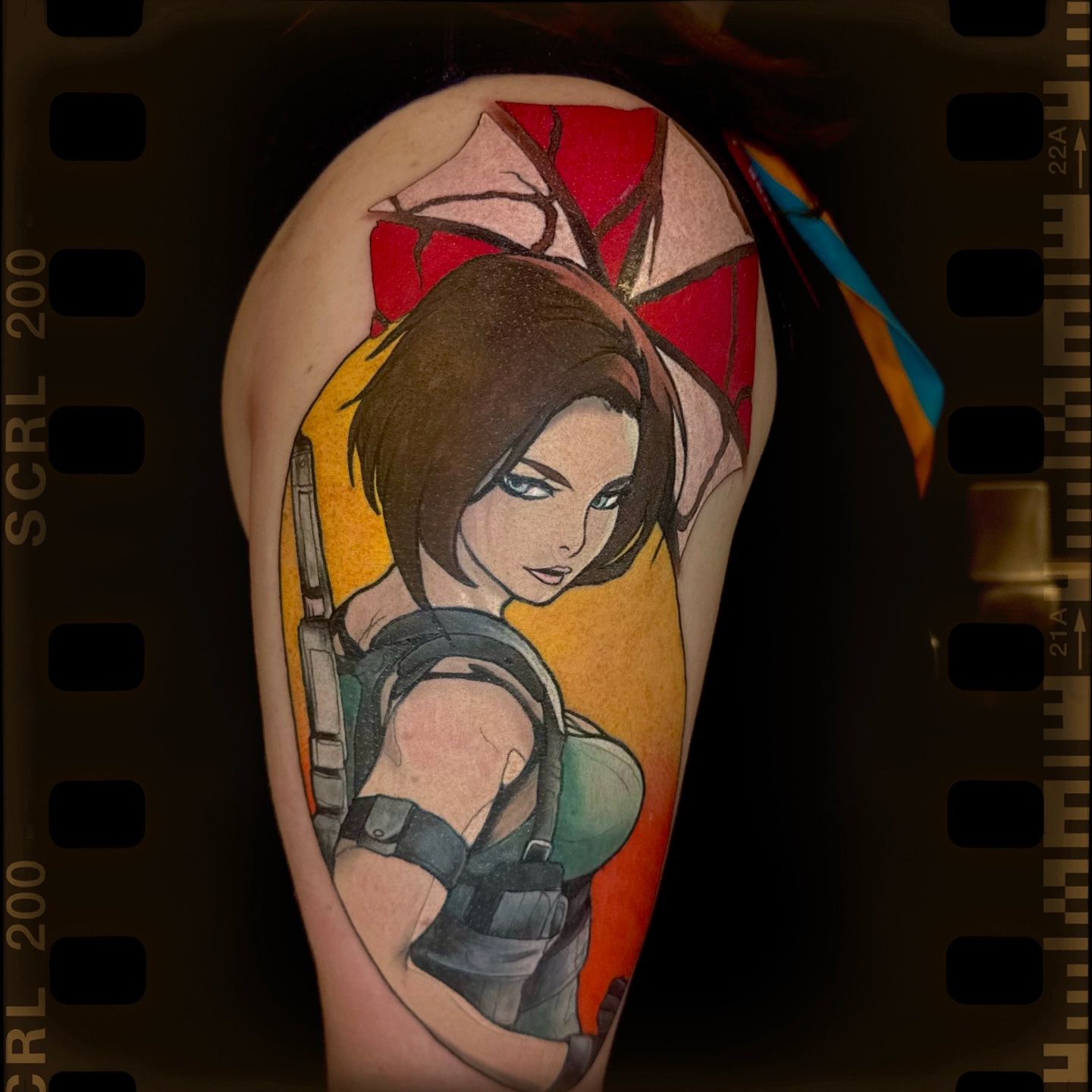 Tattoo by @laundrymattats — illustrative, anime