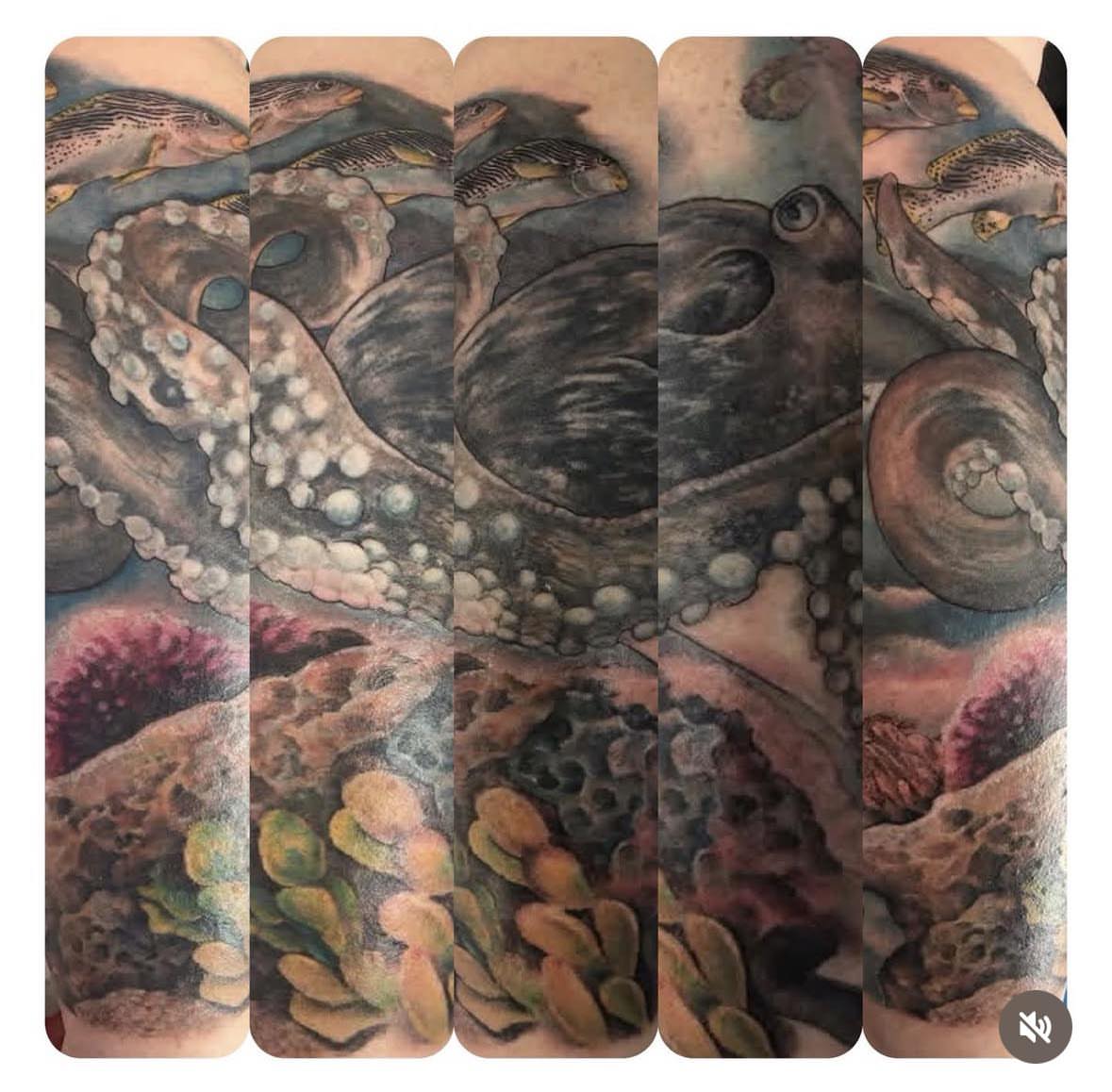 Tattoo by @babydolltats โ realism, dotwork