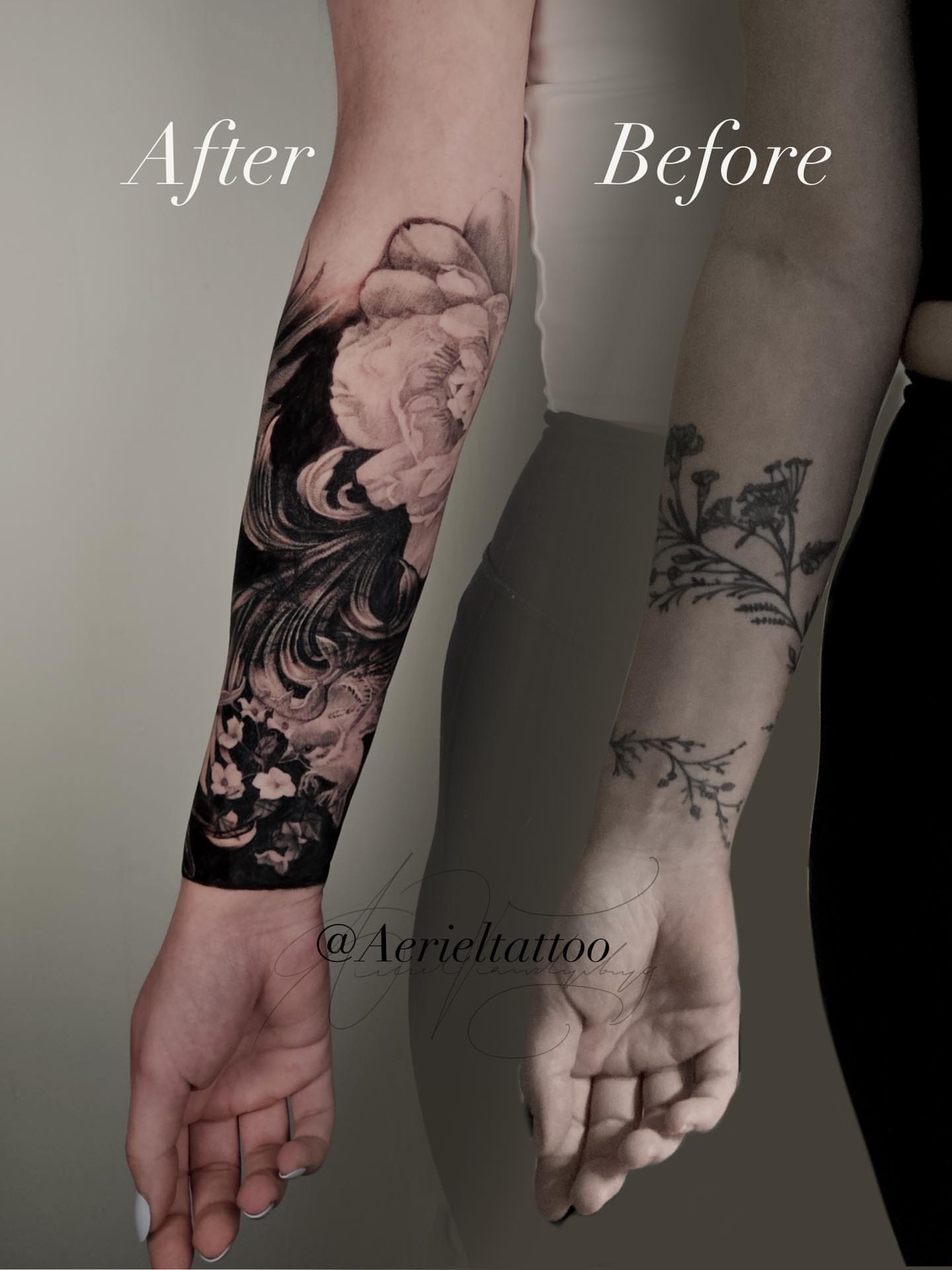 Tattoo by @aerieltattoo — black_and_grey, realism