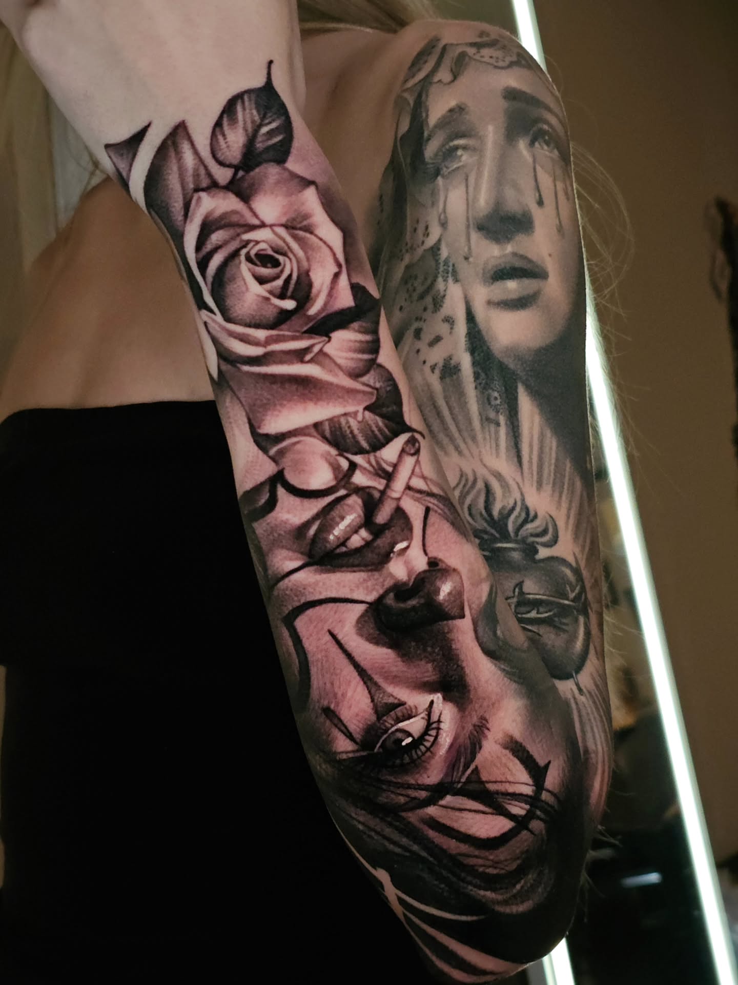 Tattoo by @tattoosmadebysomeone — realism, black_and_grey