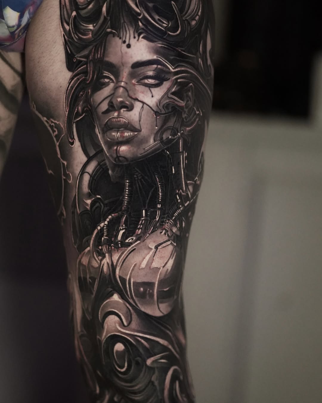 Tattoo by @_hello_vas โ realism, black_and_grey