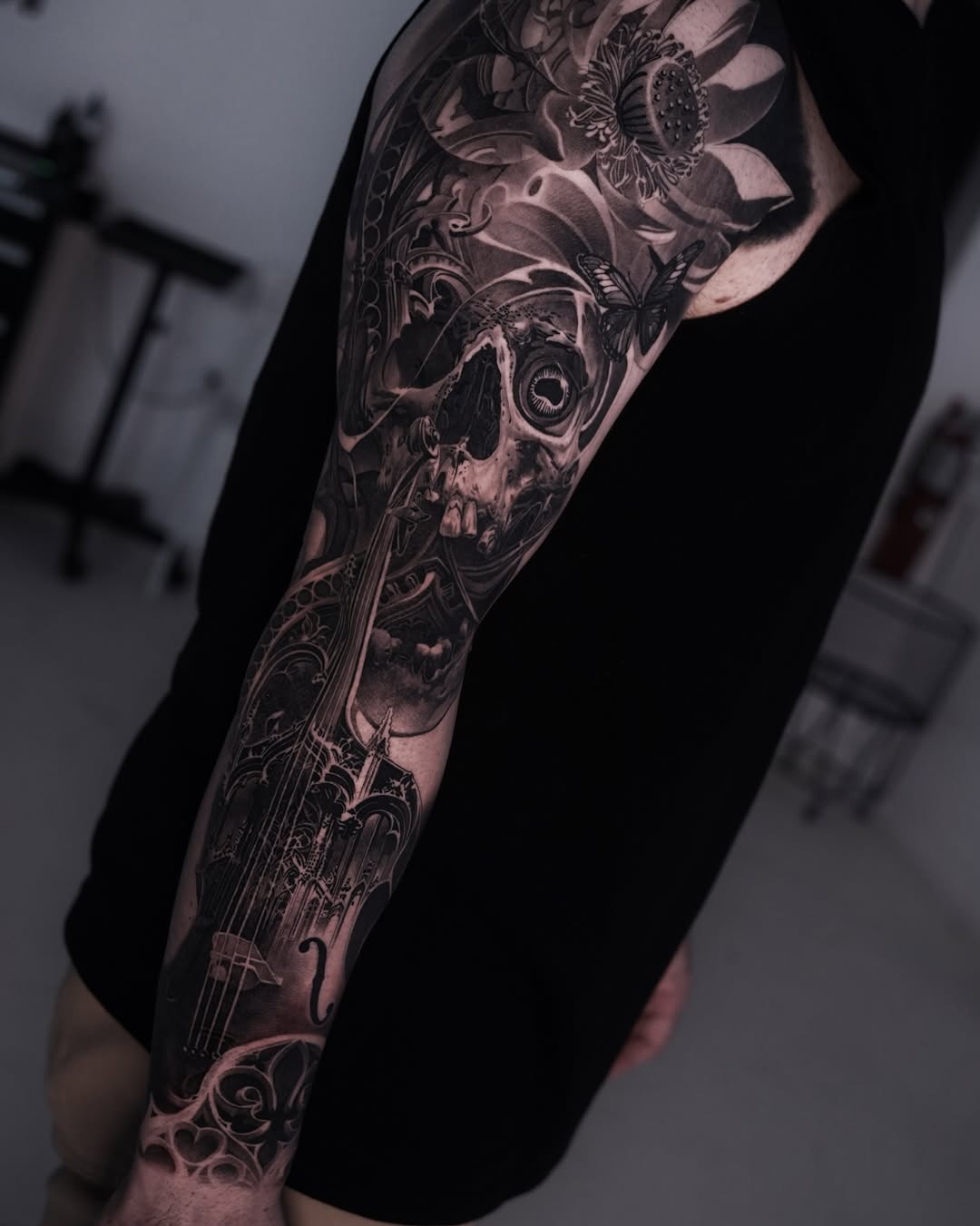 Tattoo by @_hello_vas โ realism, black_and_grey