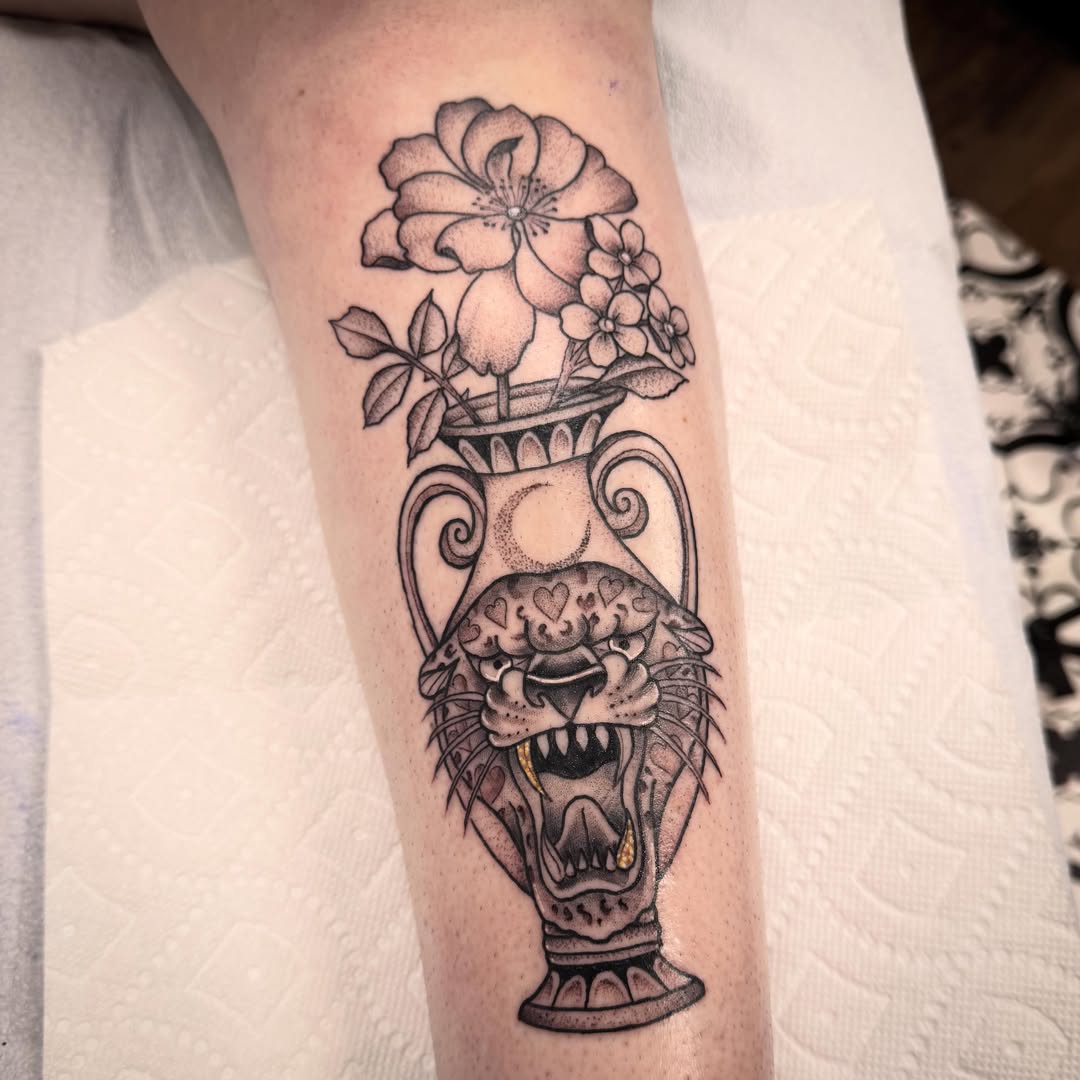 Tattoo by @_crybaby.tattoos — black_and_grey, realism
