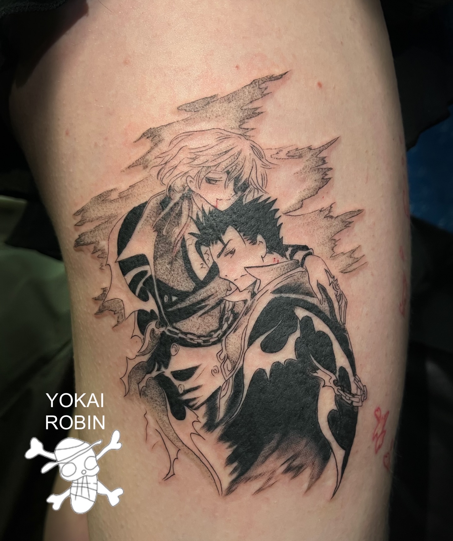 Tattoo by @aguaviva.tattoos — anime