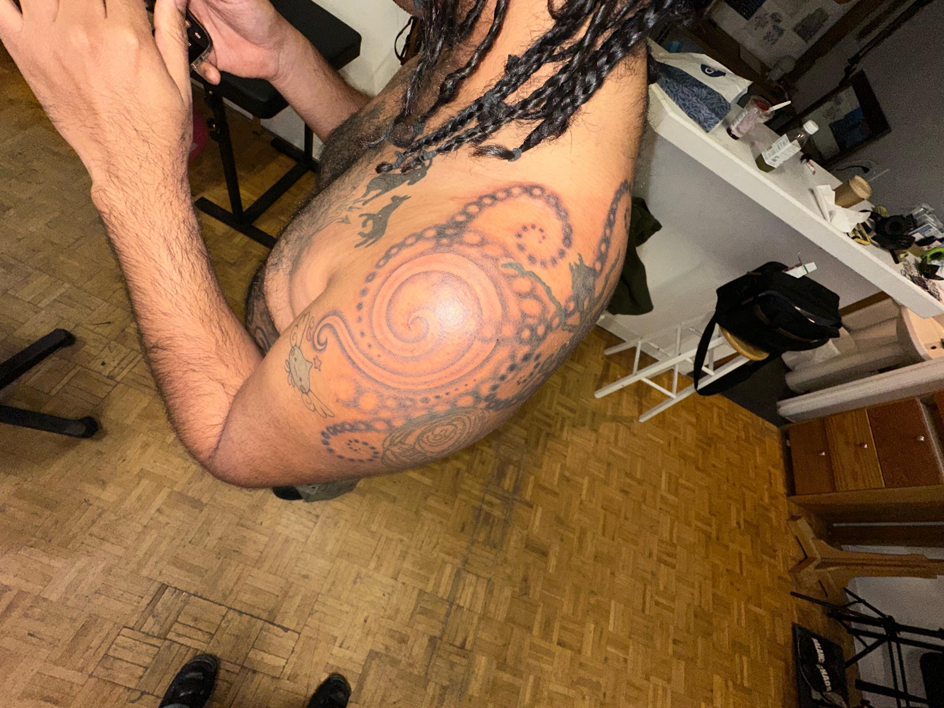 Tattoo by @7bugin7thdimension — dotwork, geometric