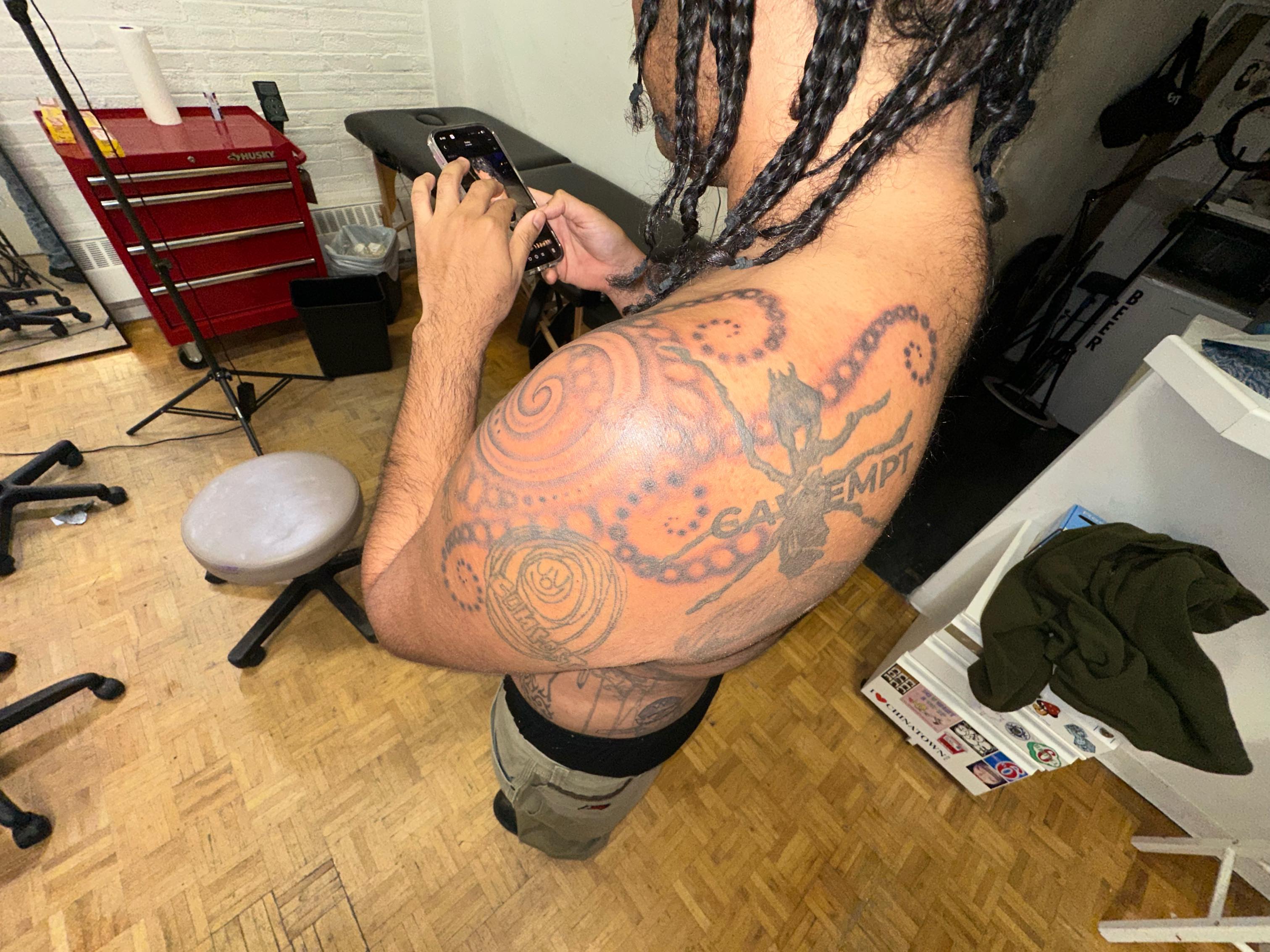 Tattoo by @7bugin7thdimension — dotwork