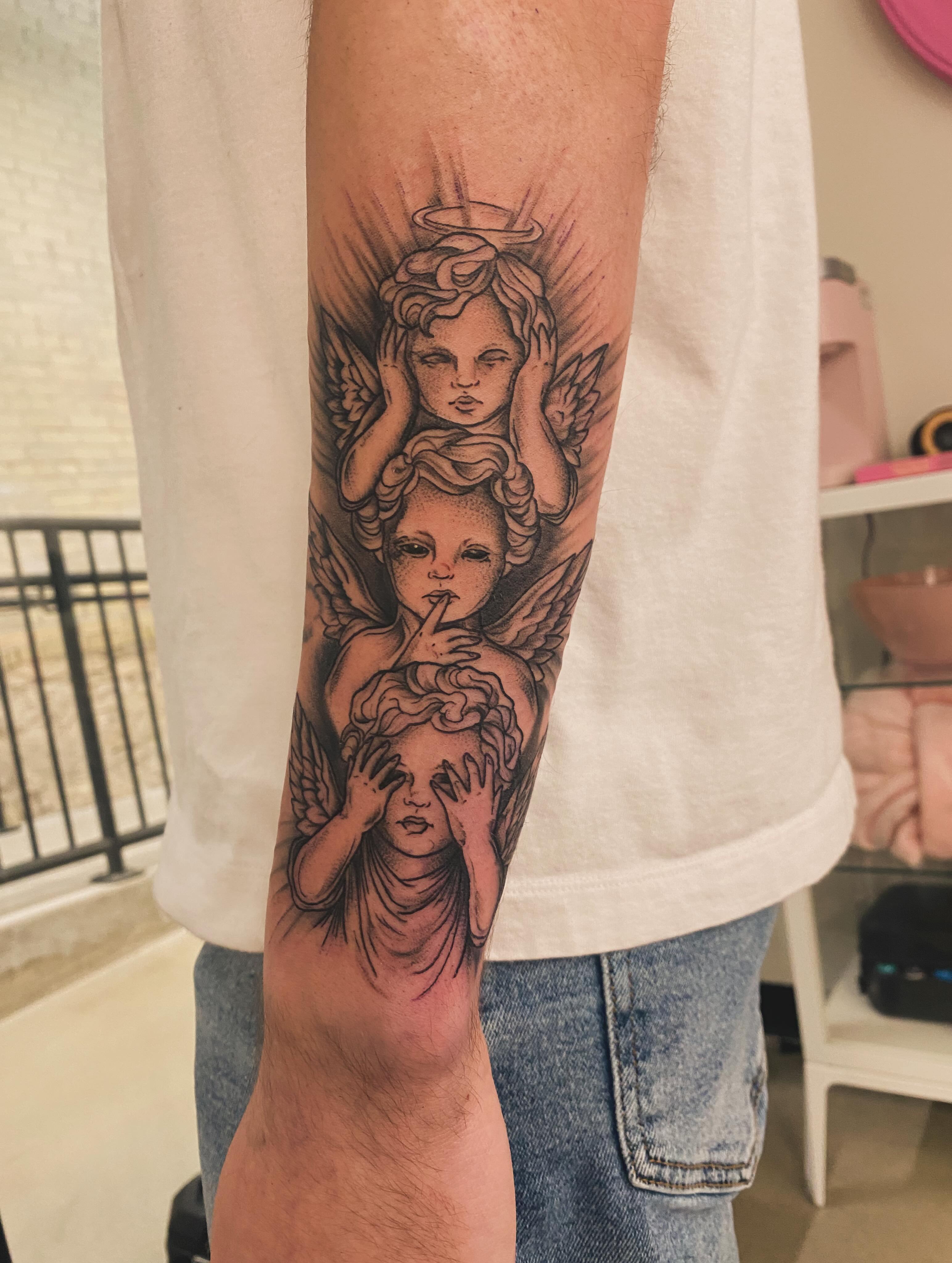 Tattoo by @wariospeedwagon — black_and_grey