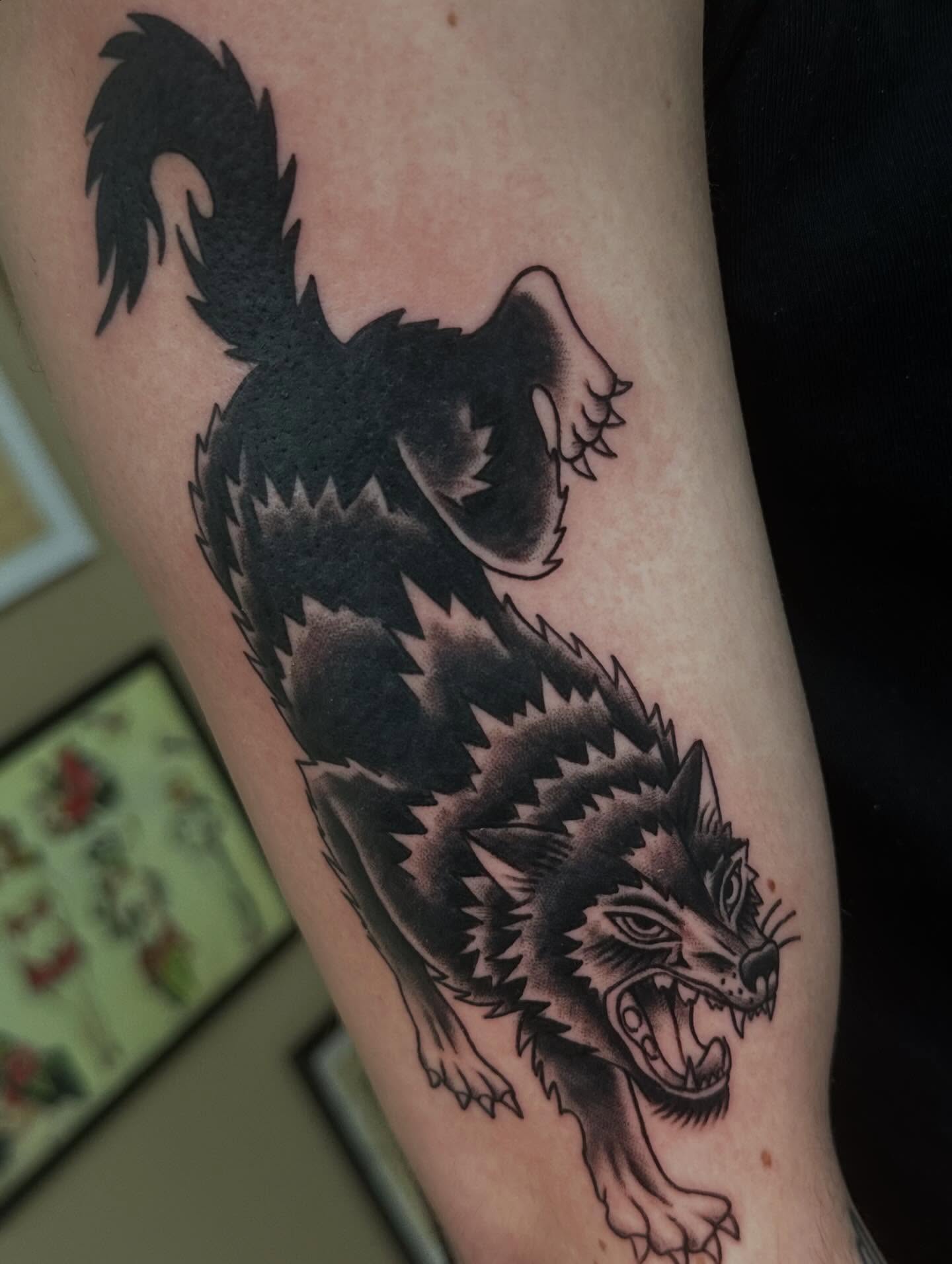Tattoo by @gloomybugz — black_and_grey