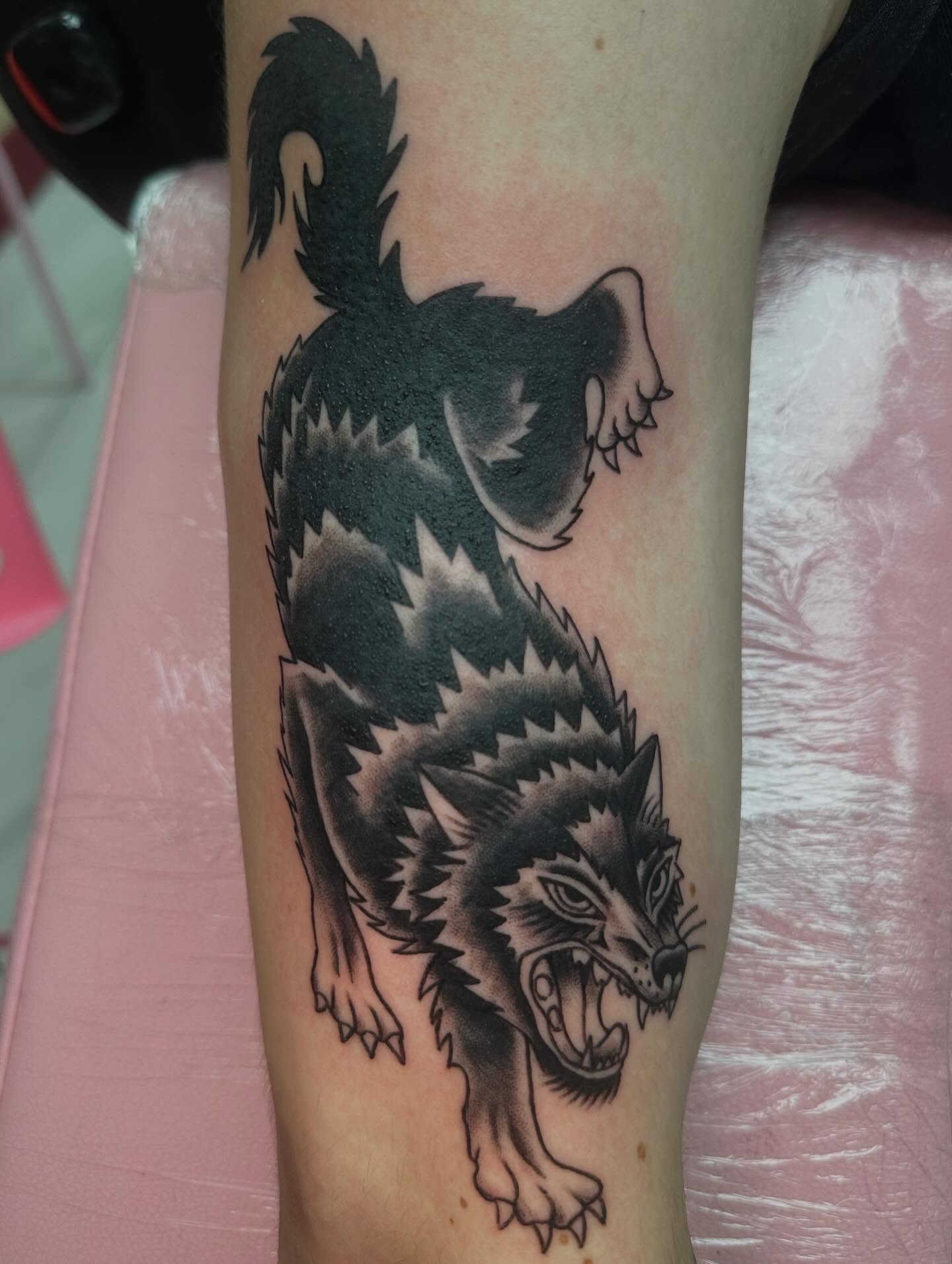 Tattoo by @gloomybugz — black_and_grey