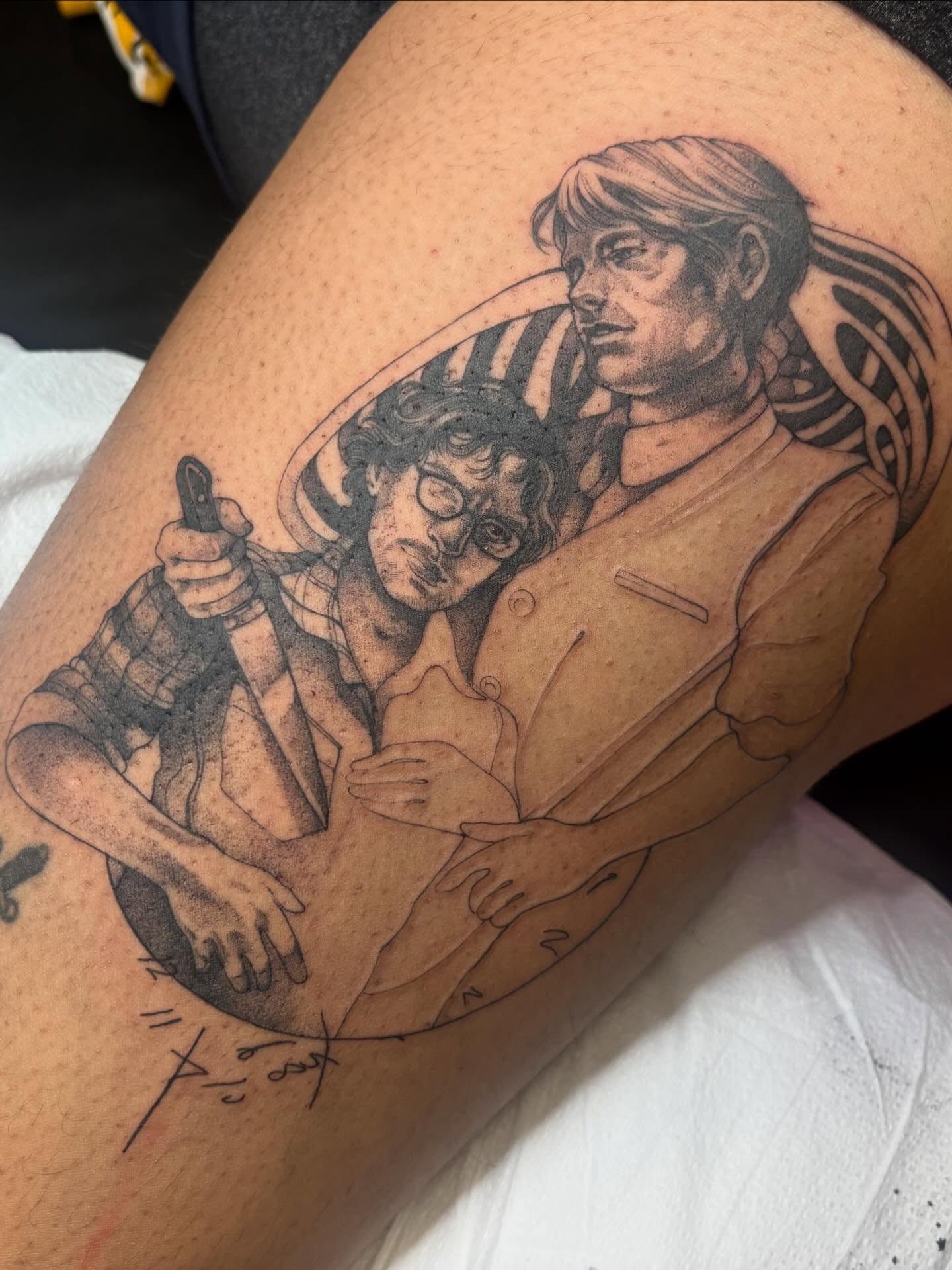 Tattoo by @joelytattoos — black_and_grey
