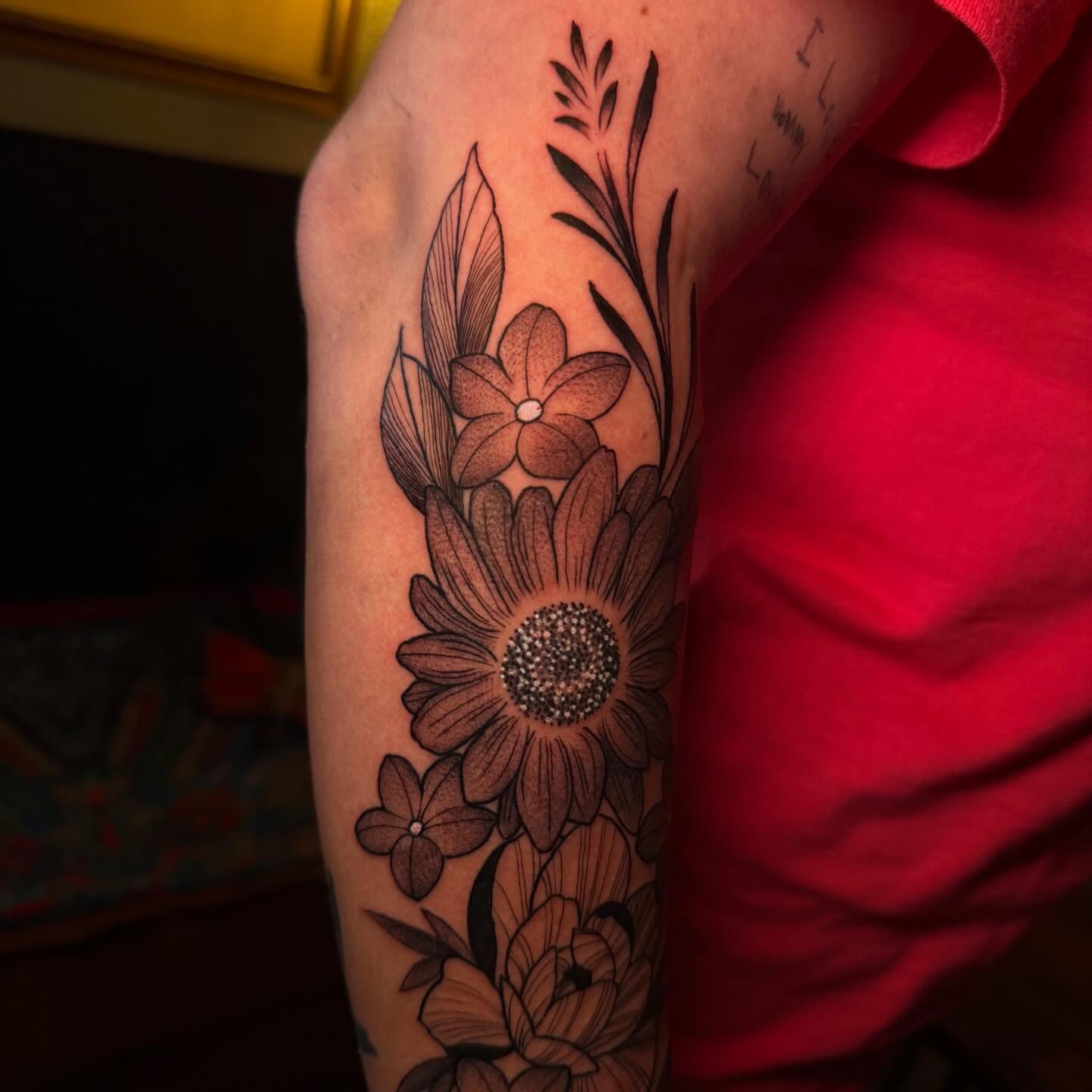 Tattoo by @reaganmauldintattoos — dotwork, black_and_grey