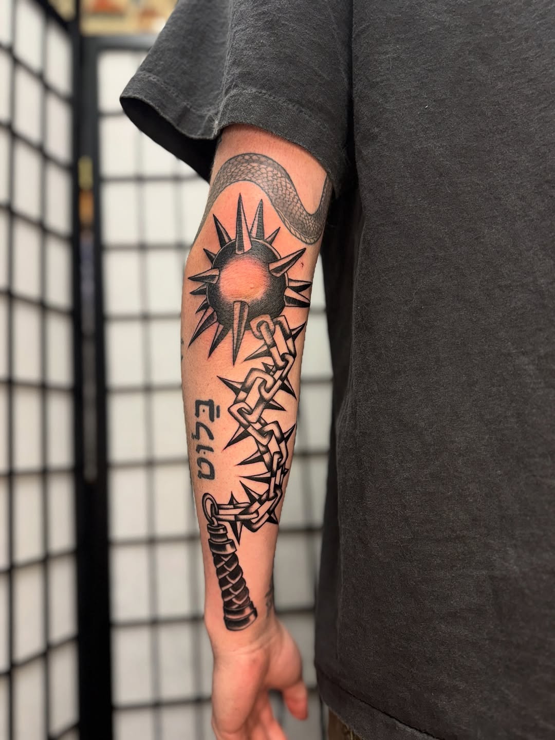 Tattoo by @starahtattoo — black_and_grey, lettering_script