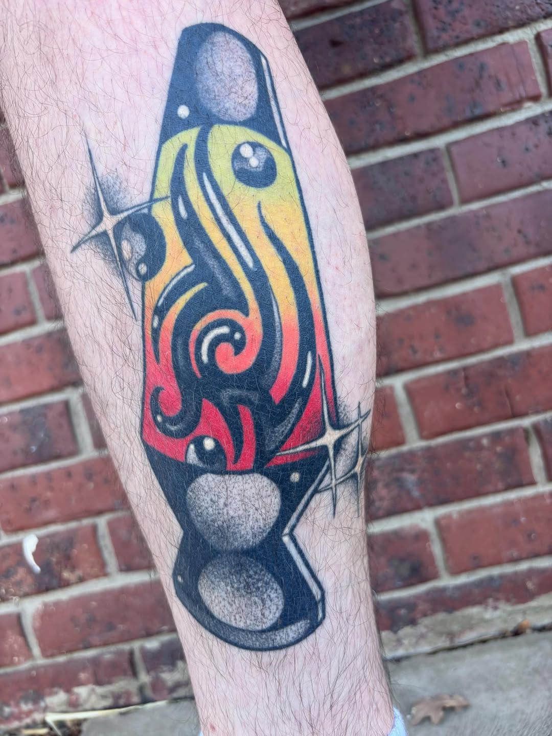 Tattoo by @carly.tattoos — new_school, trash_polka