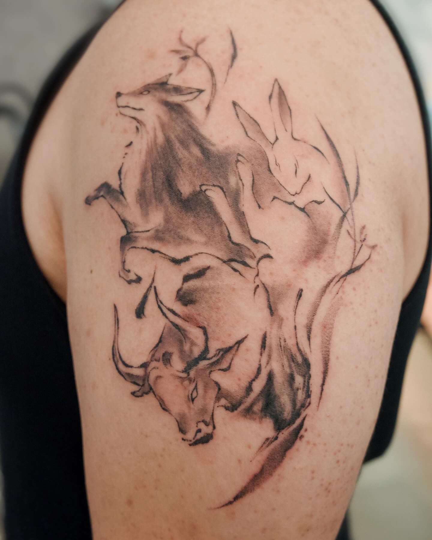 Tattoo by @tattooist_lionel β black_and_grey