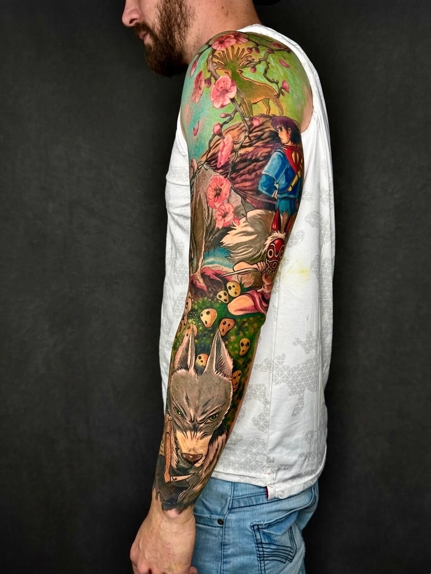 Tattoo by @davidsontattoortg β anime, dotwork