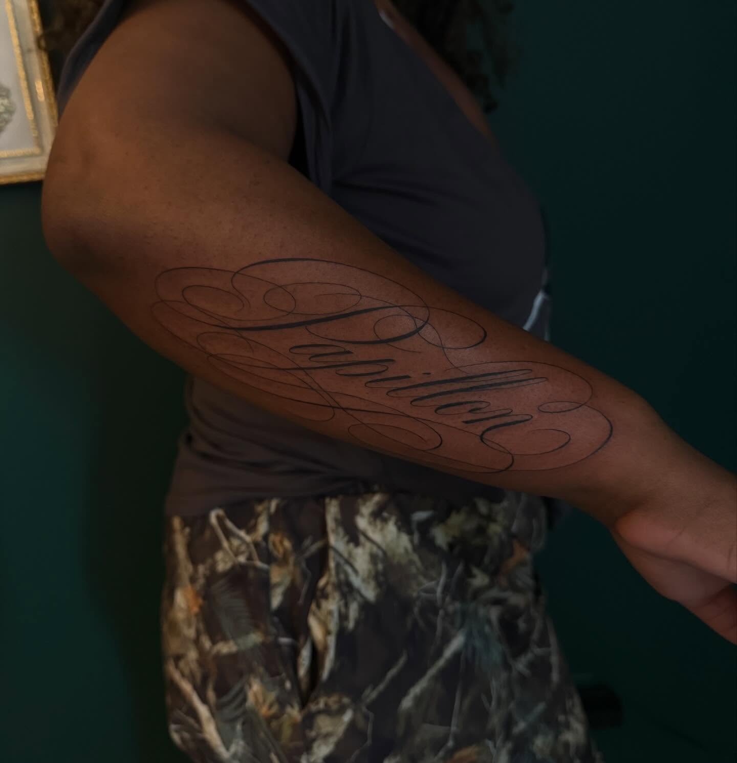 Script lettering lettering script tattoo on the forearm by ༺☆༻