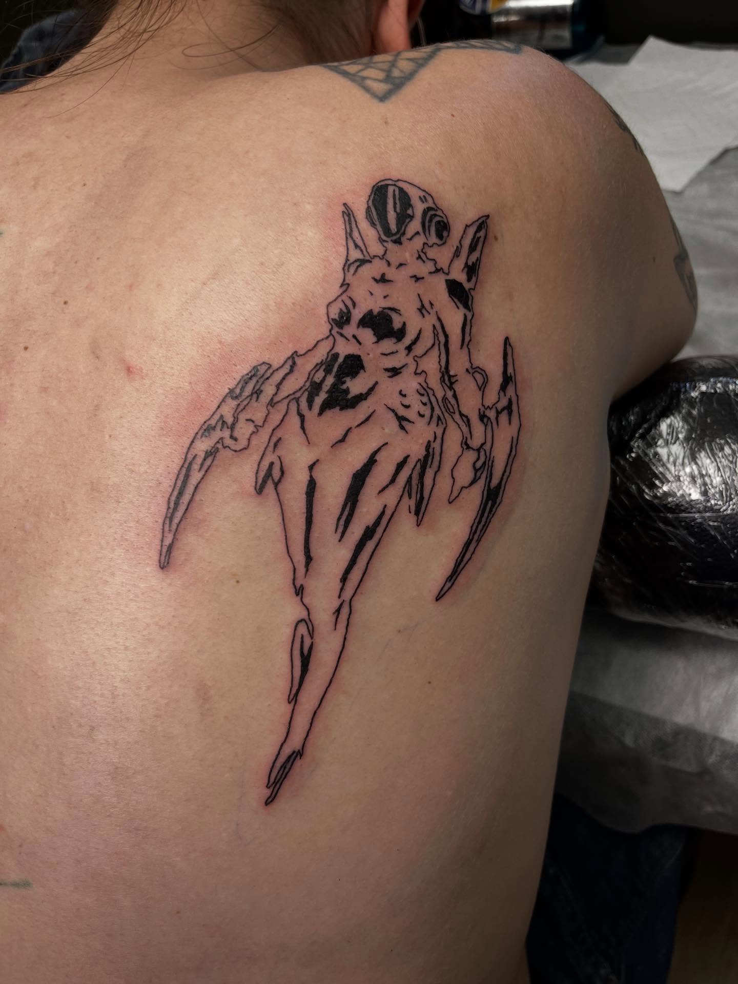 Tattoo by @pls_tnx — black_and_grey
